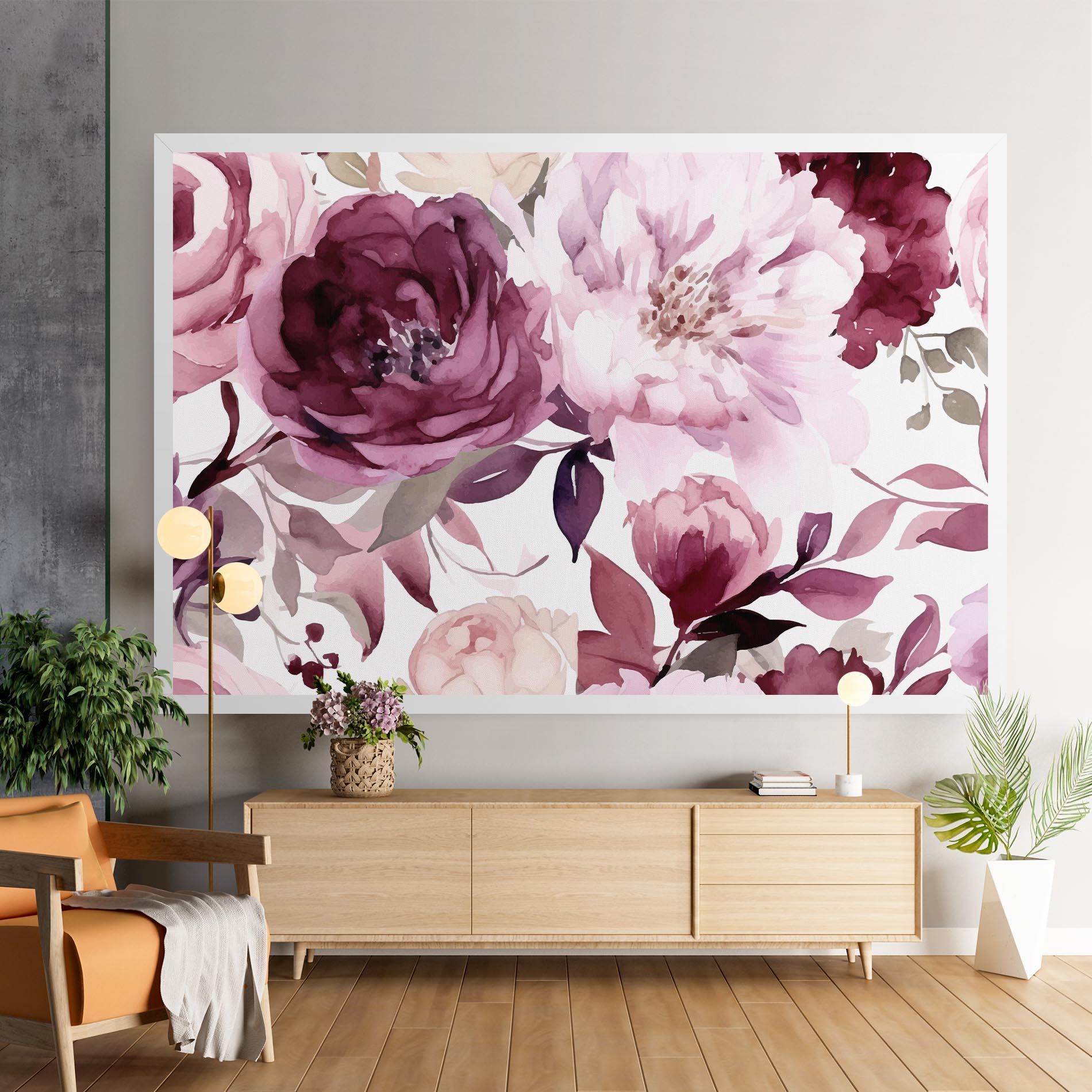 Tablou Canvas Peony Pink Purple mockup 9
