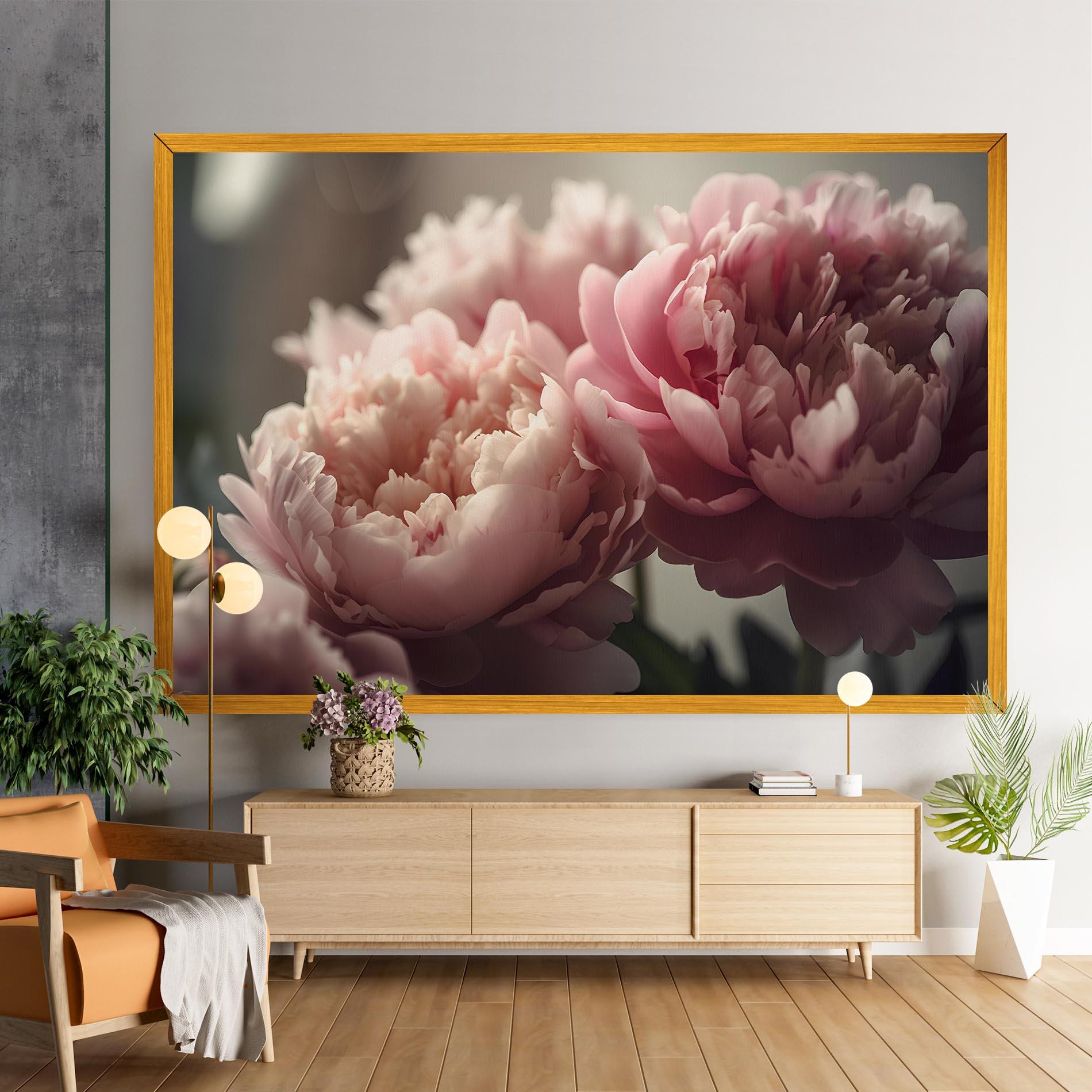 Tablou Canvas Cream Dreamy Peony mockup 9