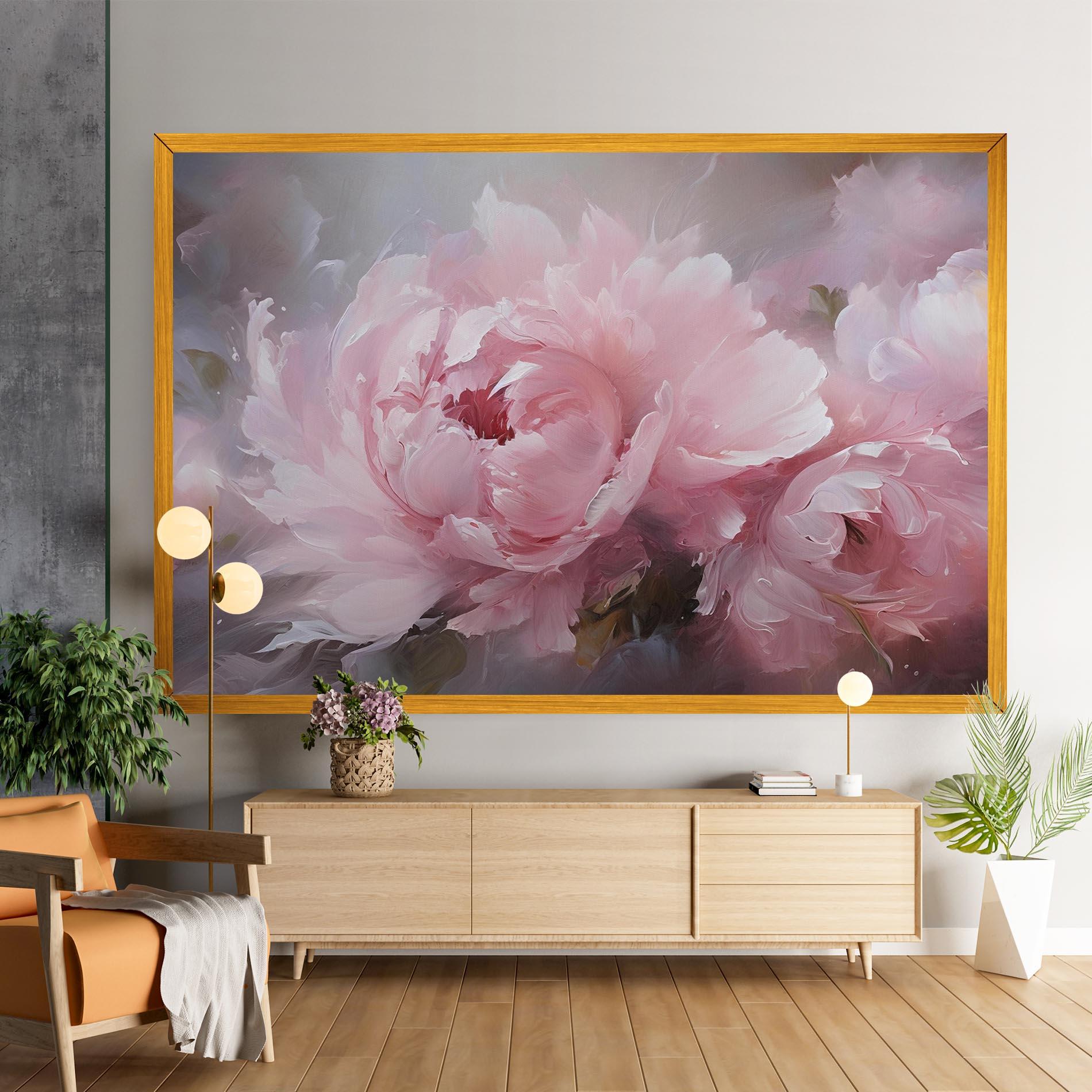 Tablou Canvas Dreamy Painting Peony mockup 9