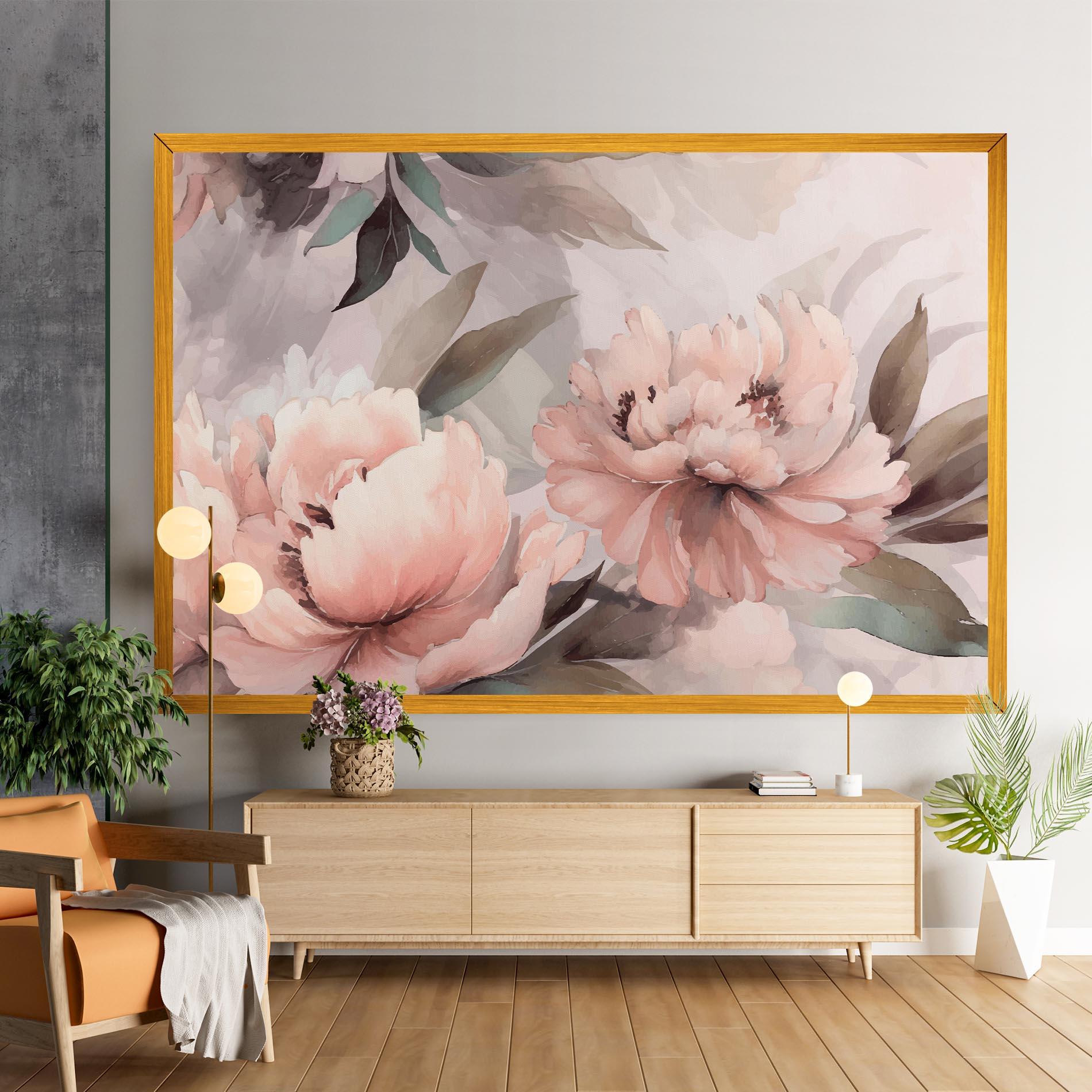 Tablou Canvas Dreamy Peony Art mockup 9