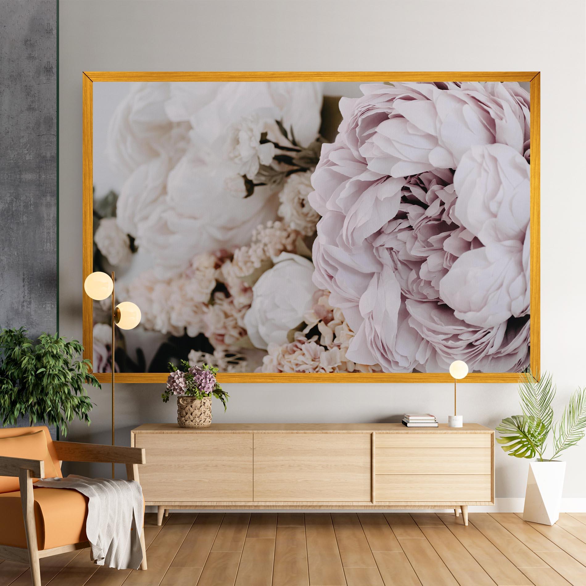 Tablou Canvas Grey Peony Bouquet mockup 9