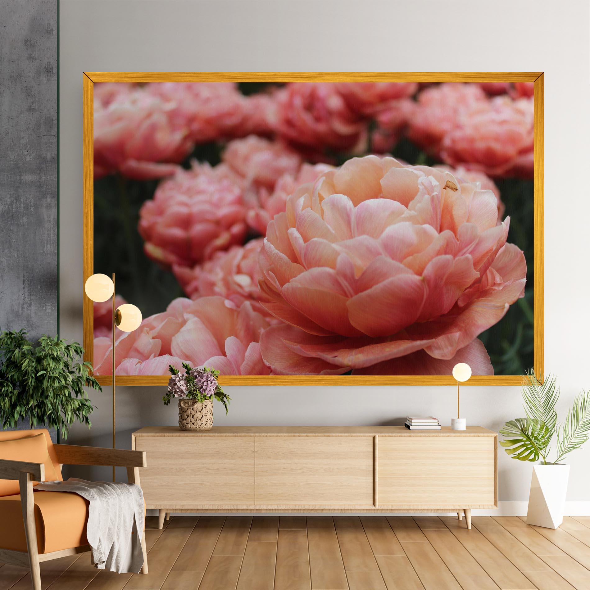 Tablou Canvas Light Orange Peony mockup 9