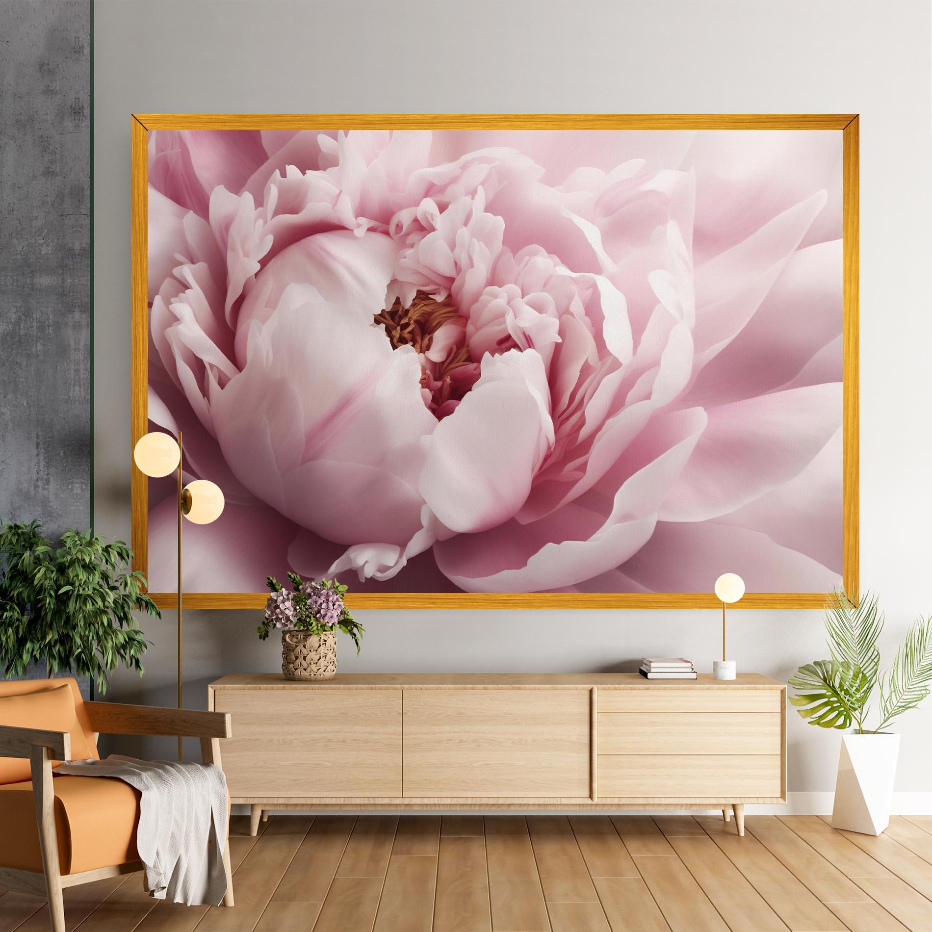 Tablou Canvas Pastel Peony Petals mockup 9