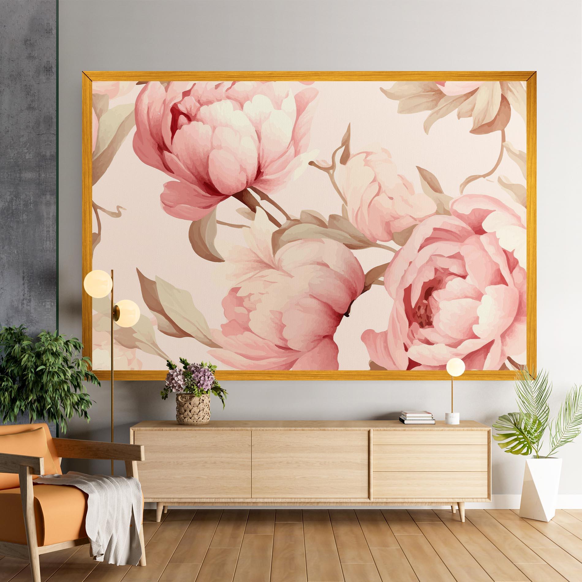 Tablou Canvas Pastel Peony mockup 9