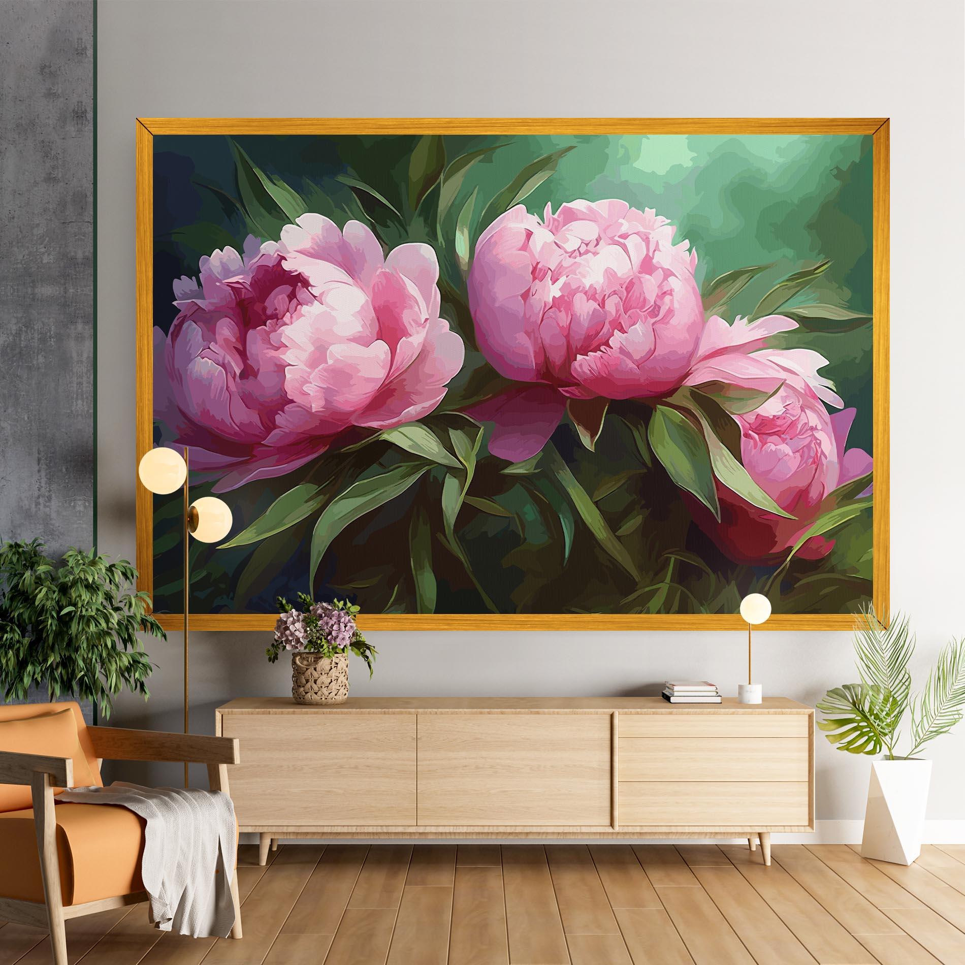Tablou Canvas Peonies Art mockup 9