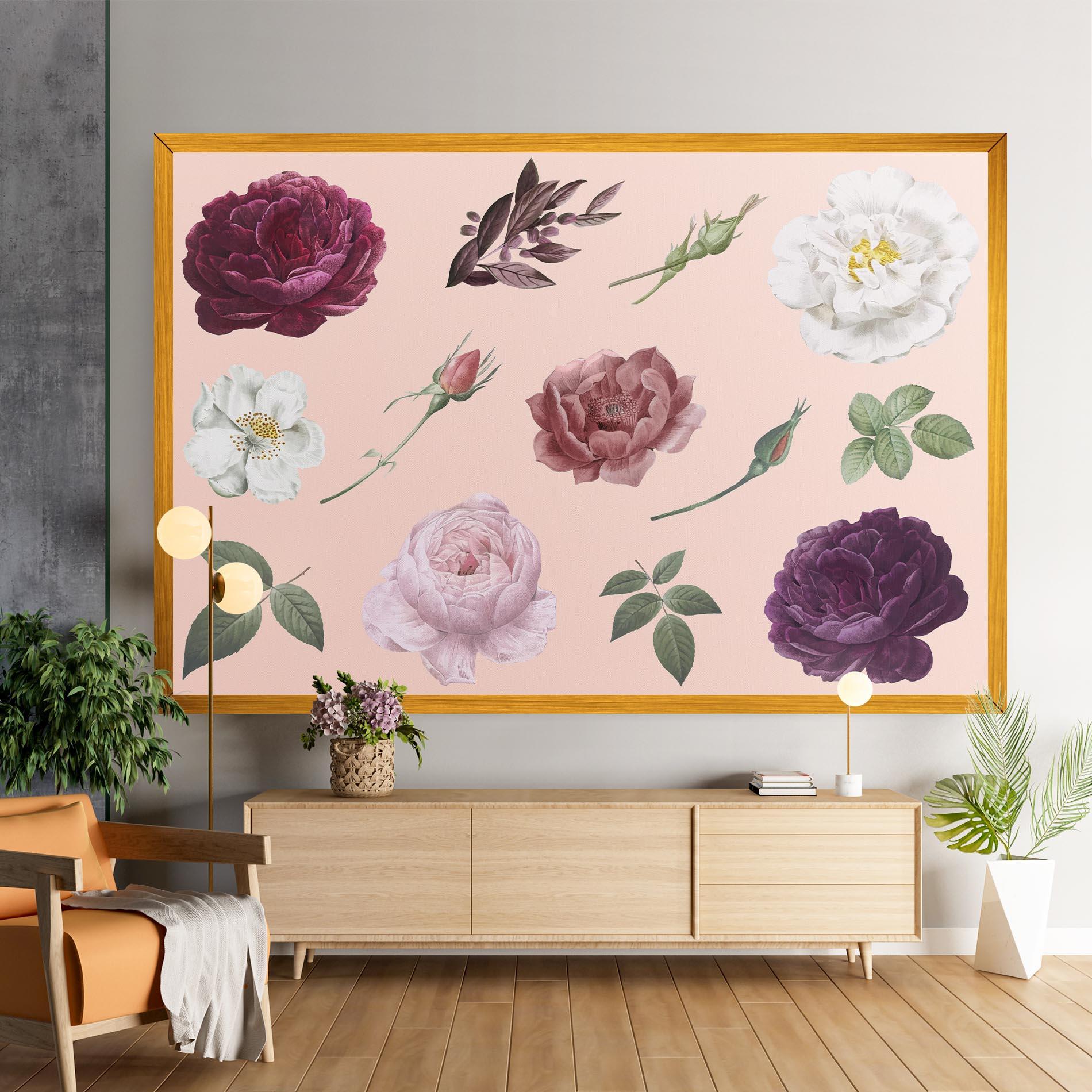 Tablou Canvas Rose And Peony mockup 9