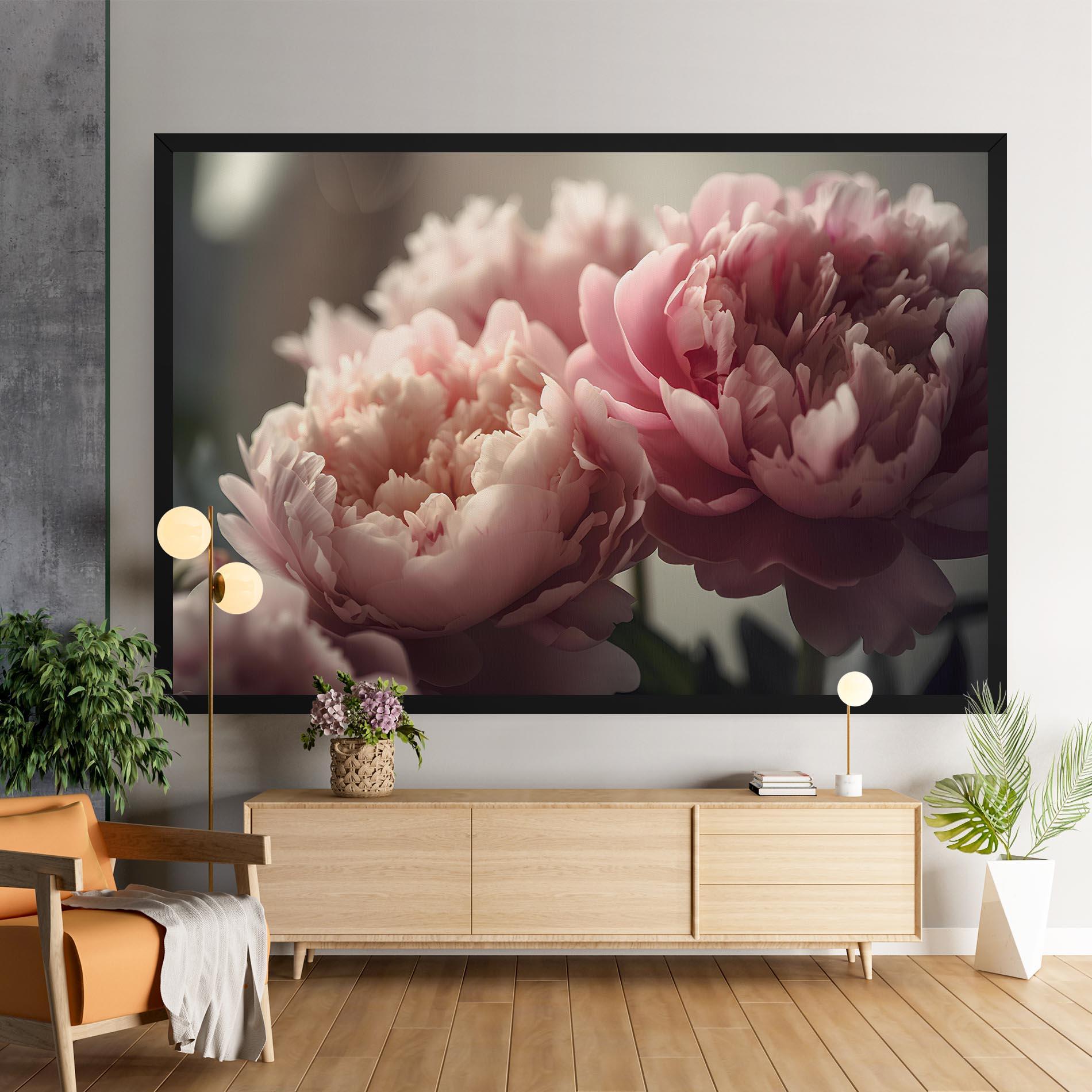 Tablou Canvas Cream Dreamy Peony mockup 9