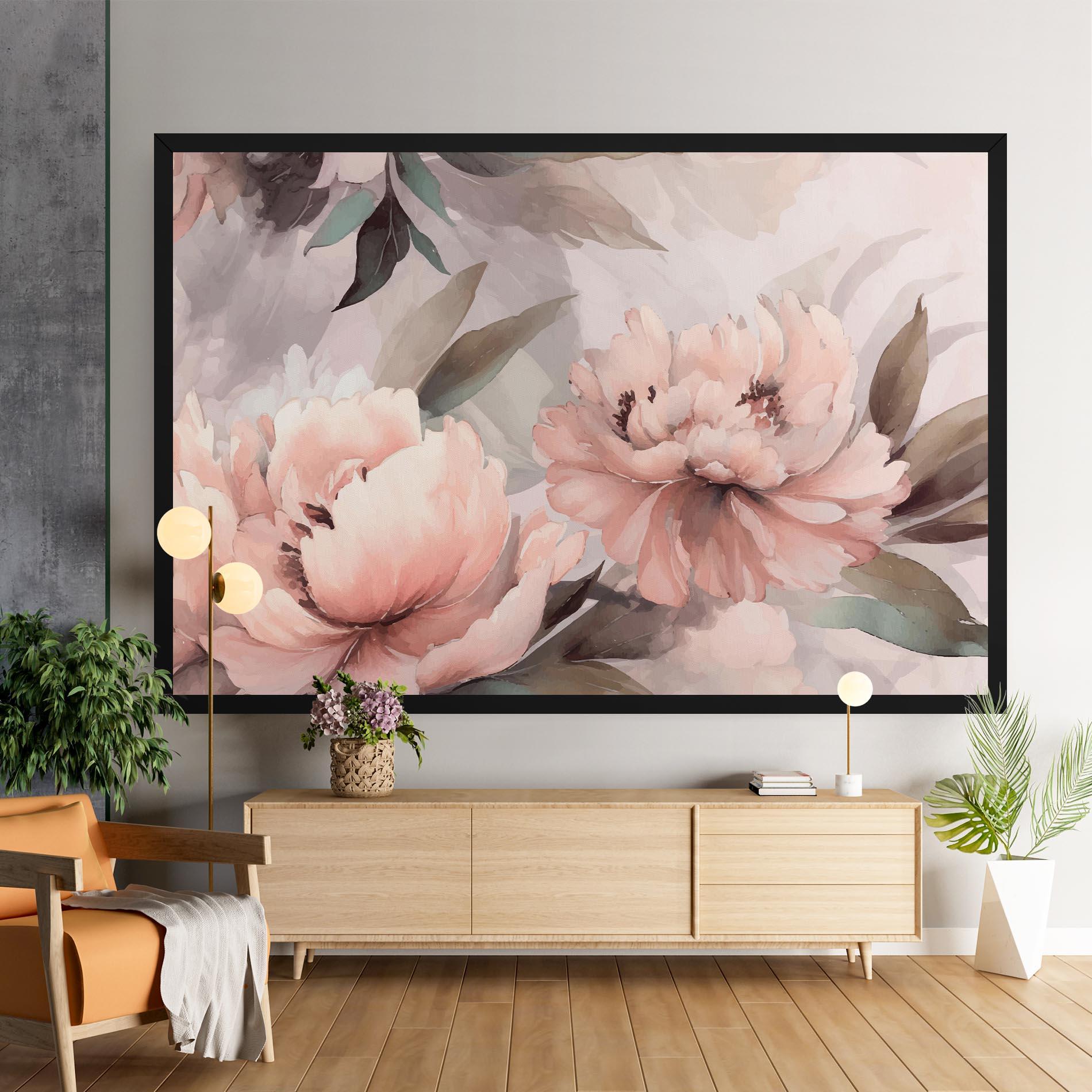 Tablou Canvas Dreamy Peony Art mockup 9