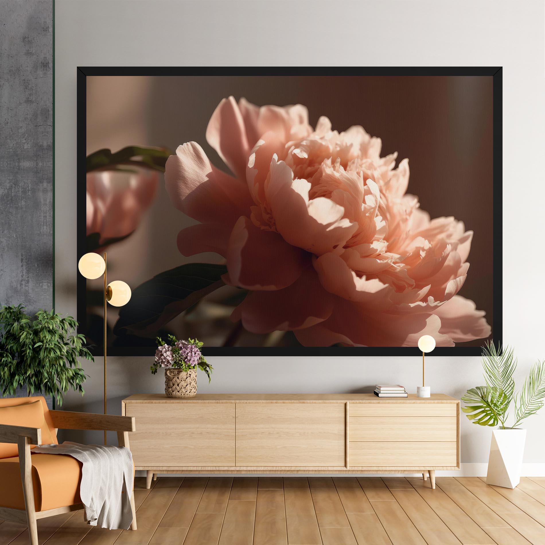 Tablou Canvas Light Orange Peony View mockup 9