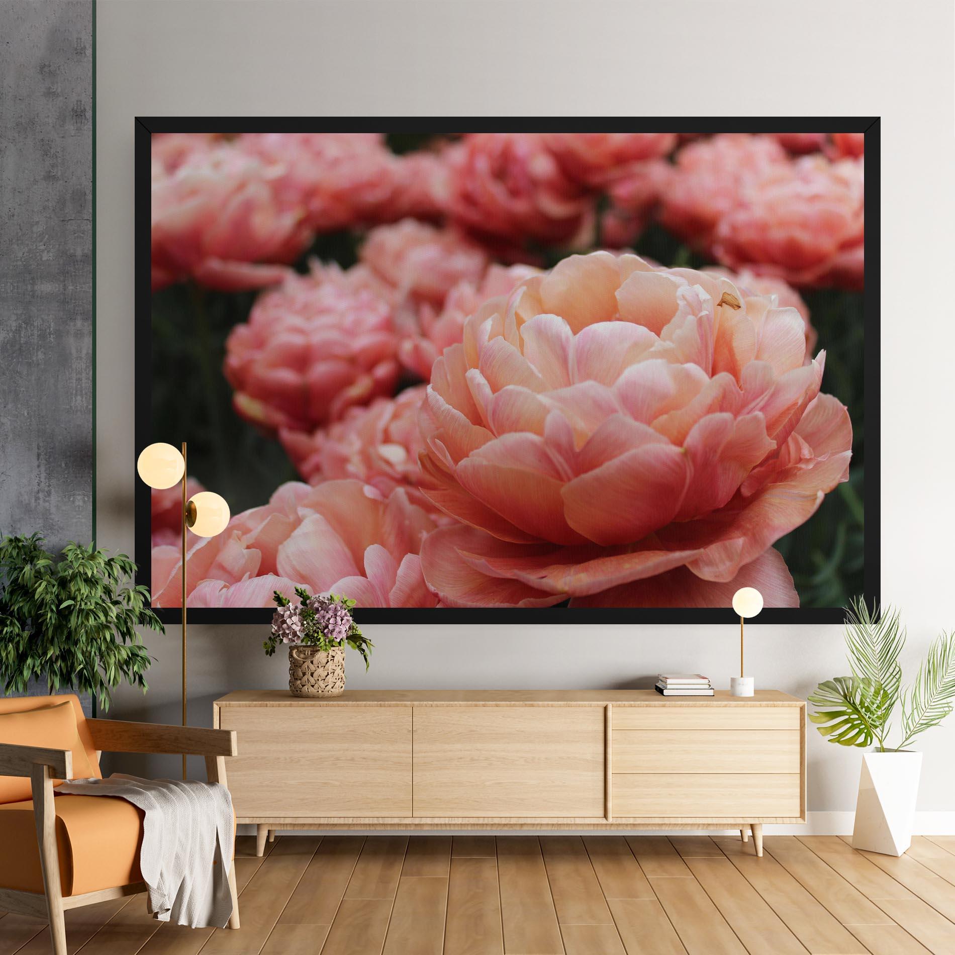 Tablou Canvas Light Orange Peony mockup 9