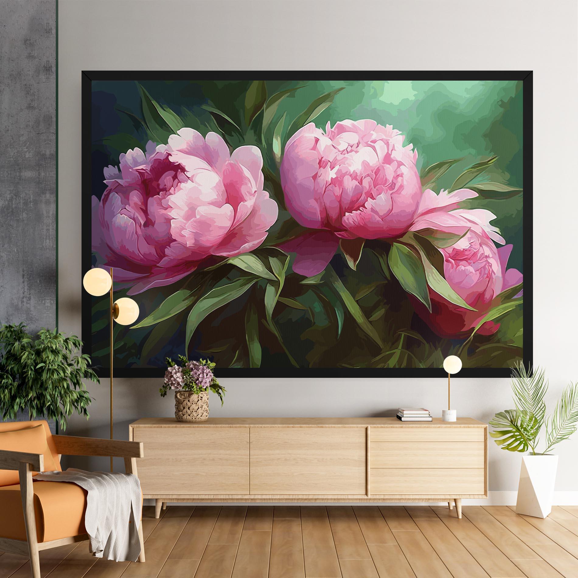 Tablou Canvas Peonies Art mockup 9