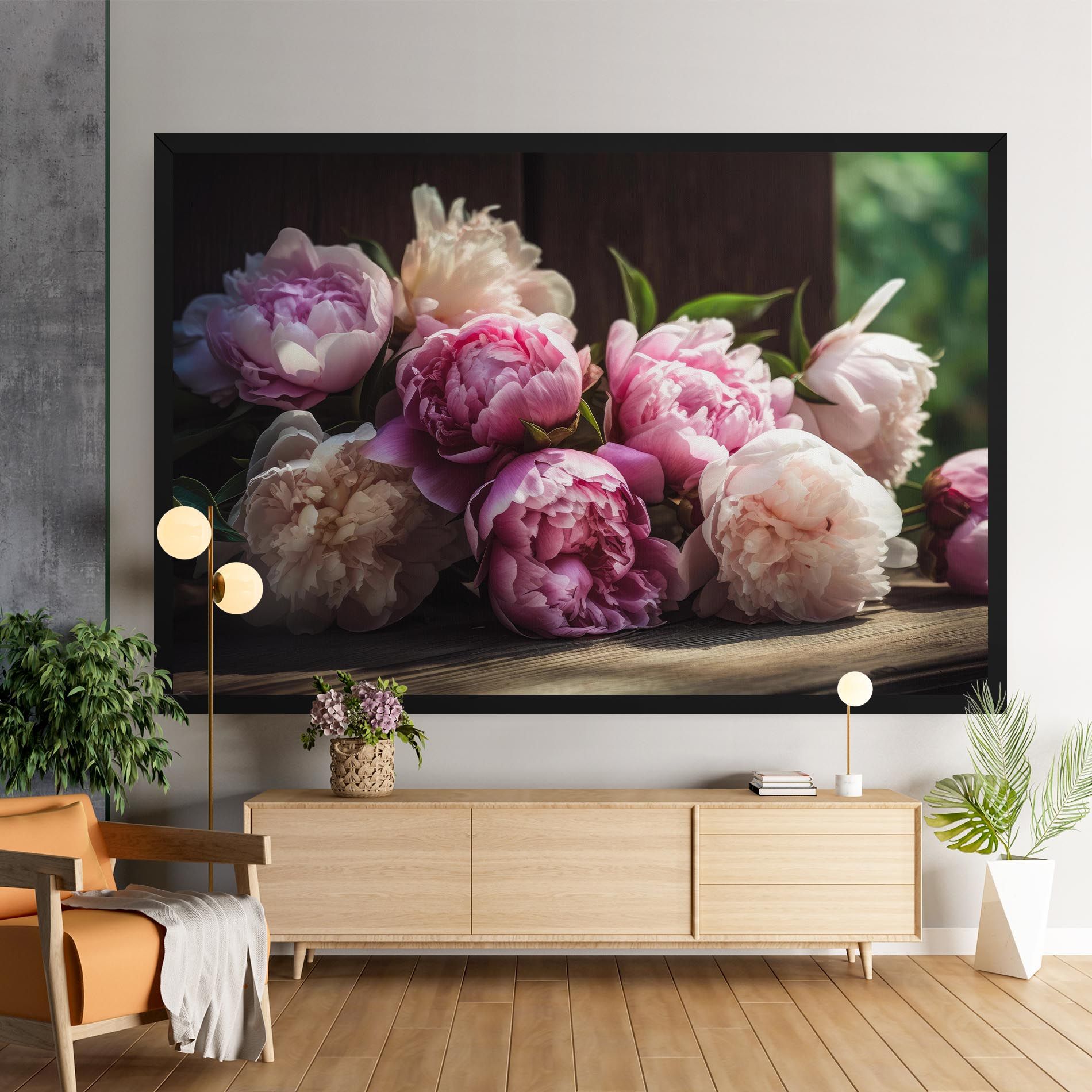 Peonies On The Table mockup 9