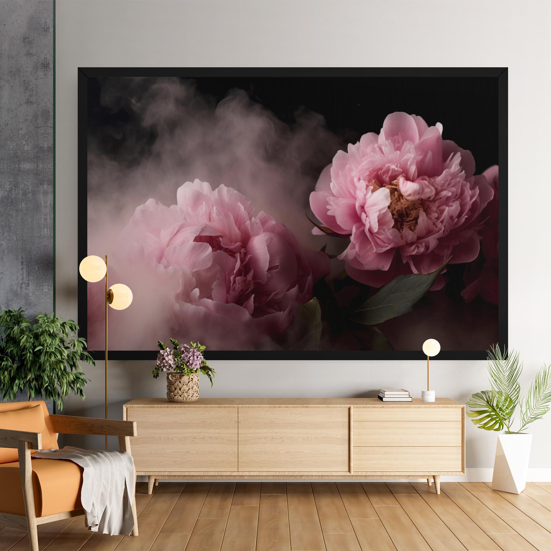 Tablou Canvas Peony In Smoke mockup 9