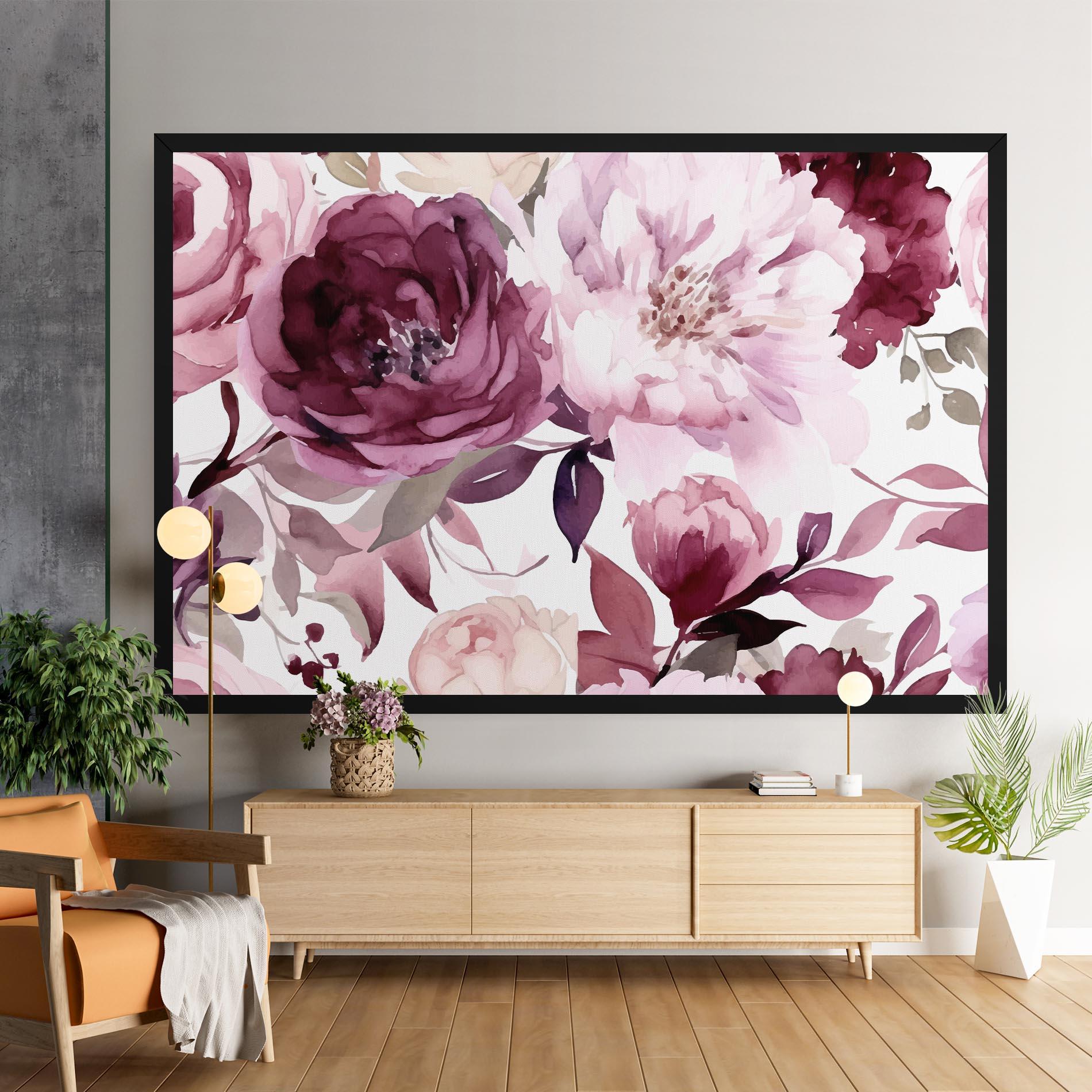 Tablou Canvas Peony Pink Purple mockup 9