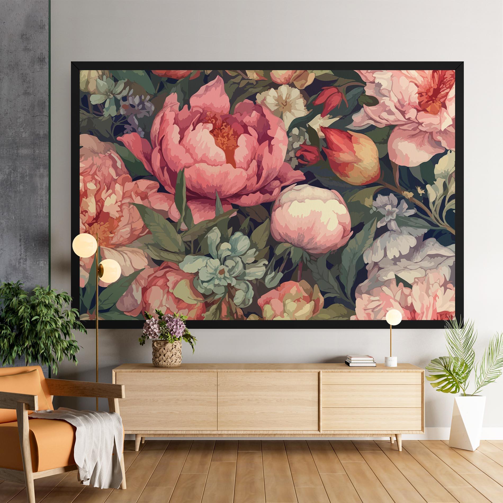 Tablou Canvas Pretty Artistic Peony mockup 9