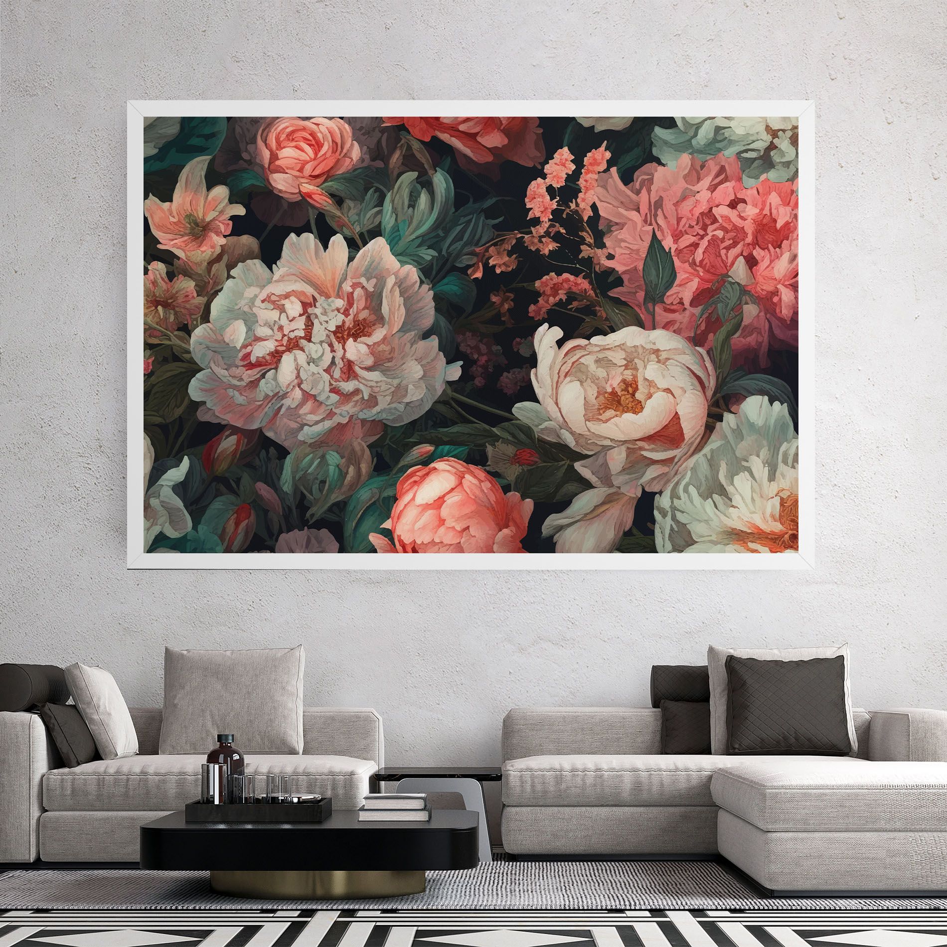 Artistic Pink Peony mockup 2