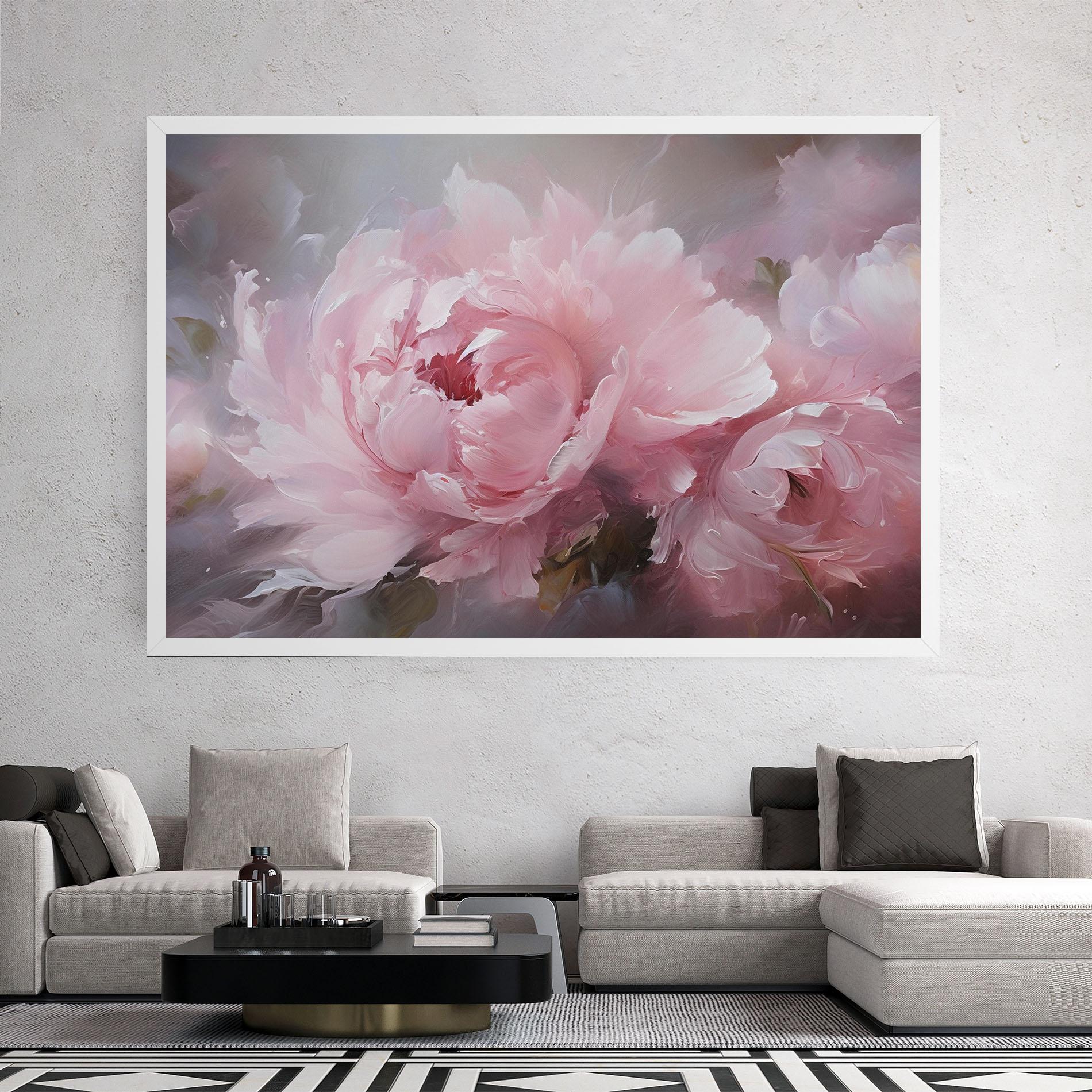 Tablou Canvas Dreamy Painting Peony mockup 2