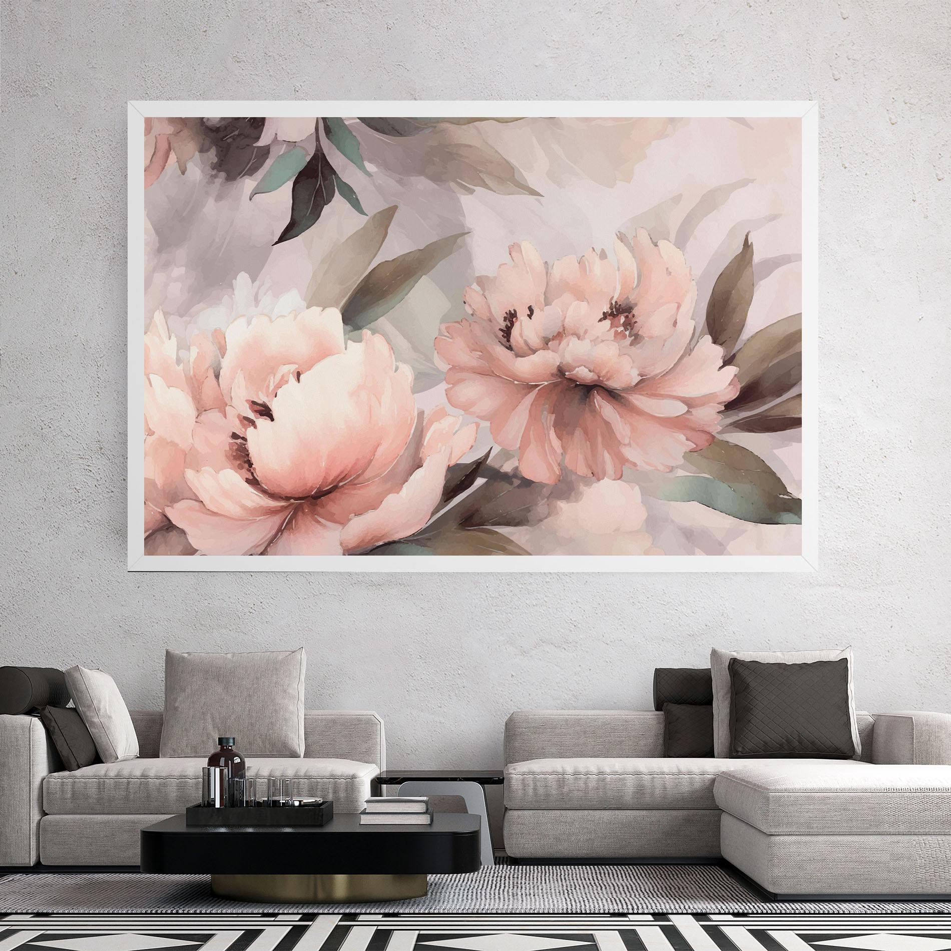 Tablou Canvas Dreamy Peony Art mockup 2
