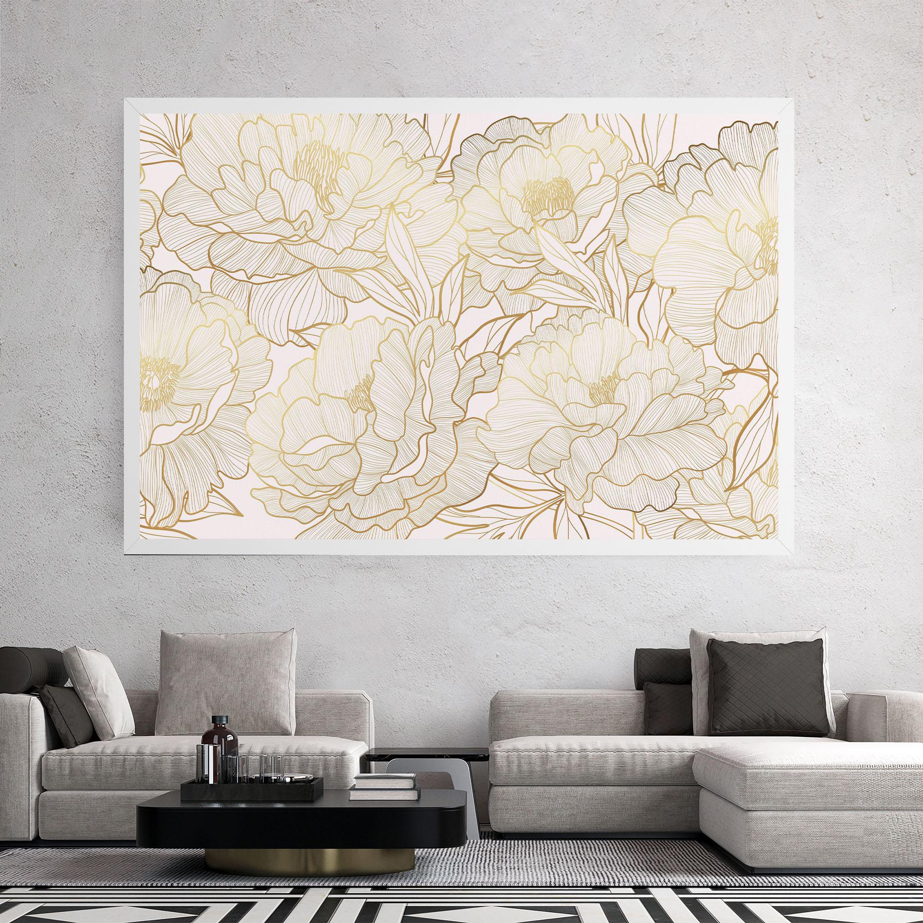Tablou Canvas Golden Peony mockup 2