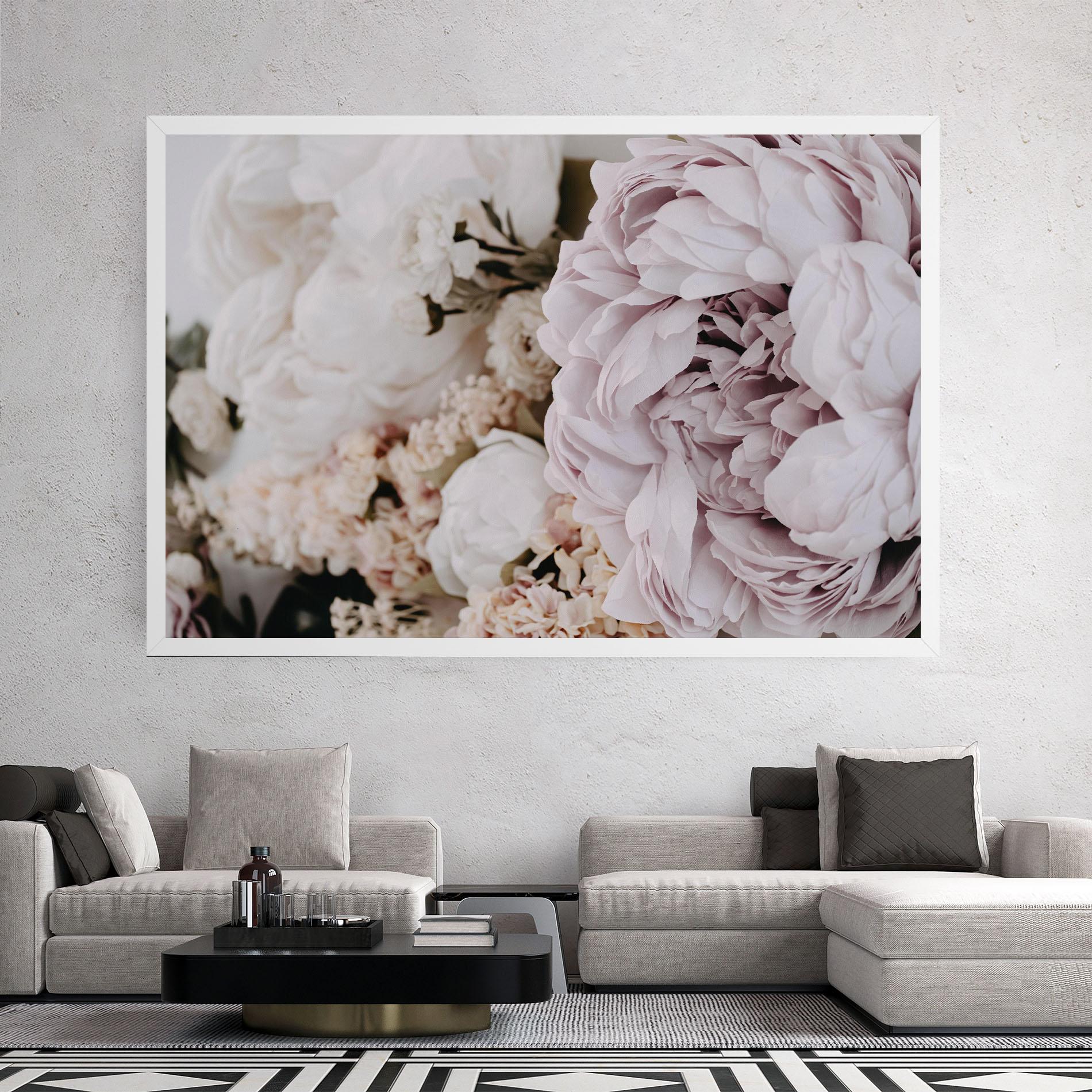 Tablou Canvas Grey Peony Bouquet mockup 2