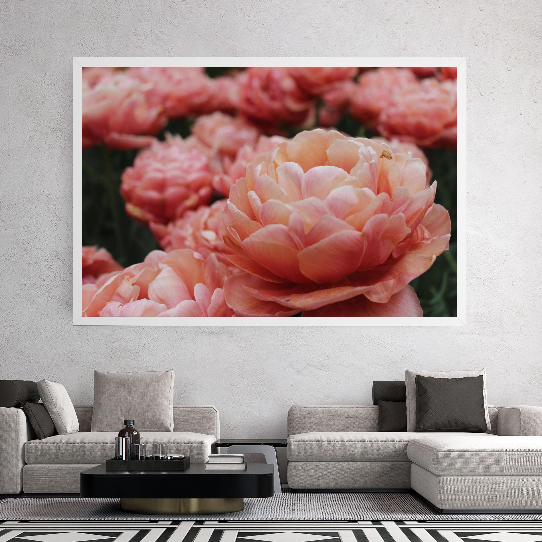 Tablou Canvas Light Orange Peony mockup 2
