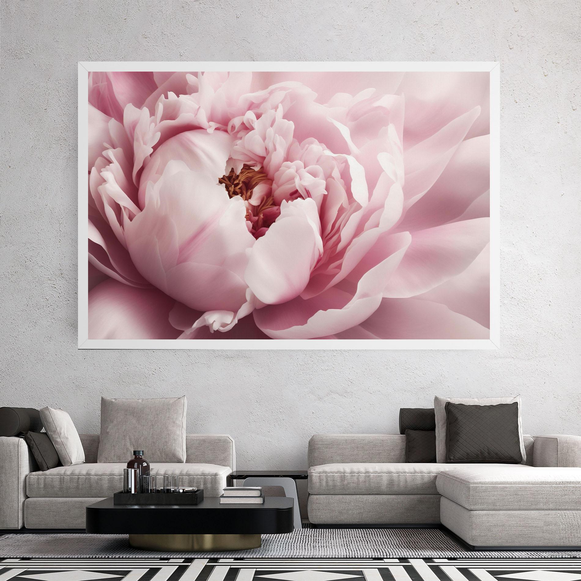 Tablou Canvas Pastel Peony Petals mockup 2