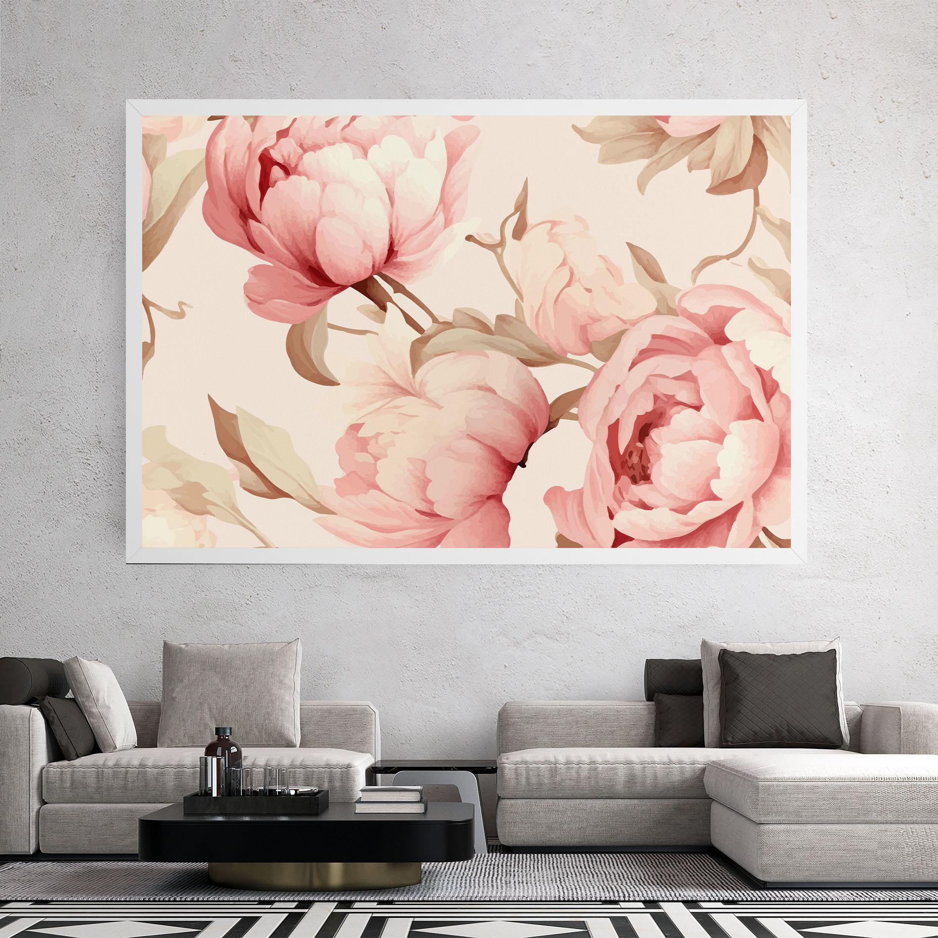 Tablou Canvas Pastel Peony mockup 2