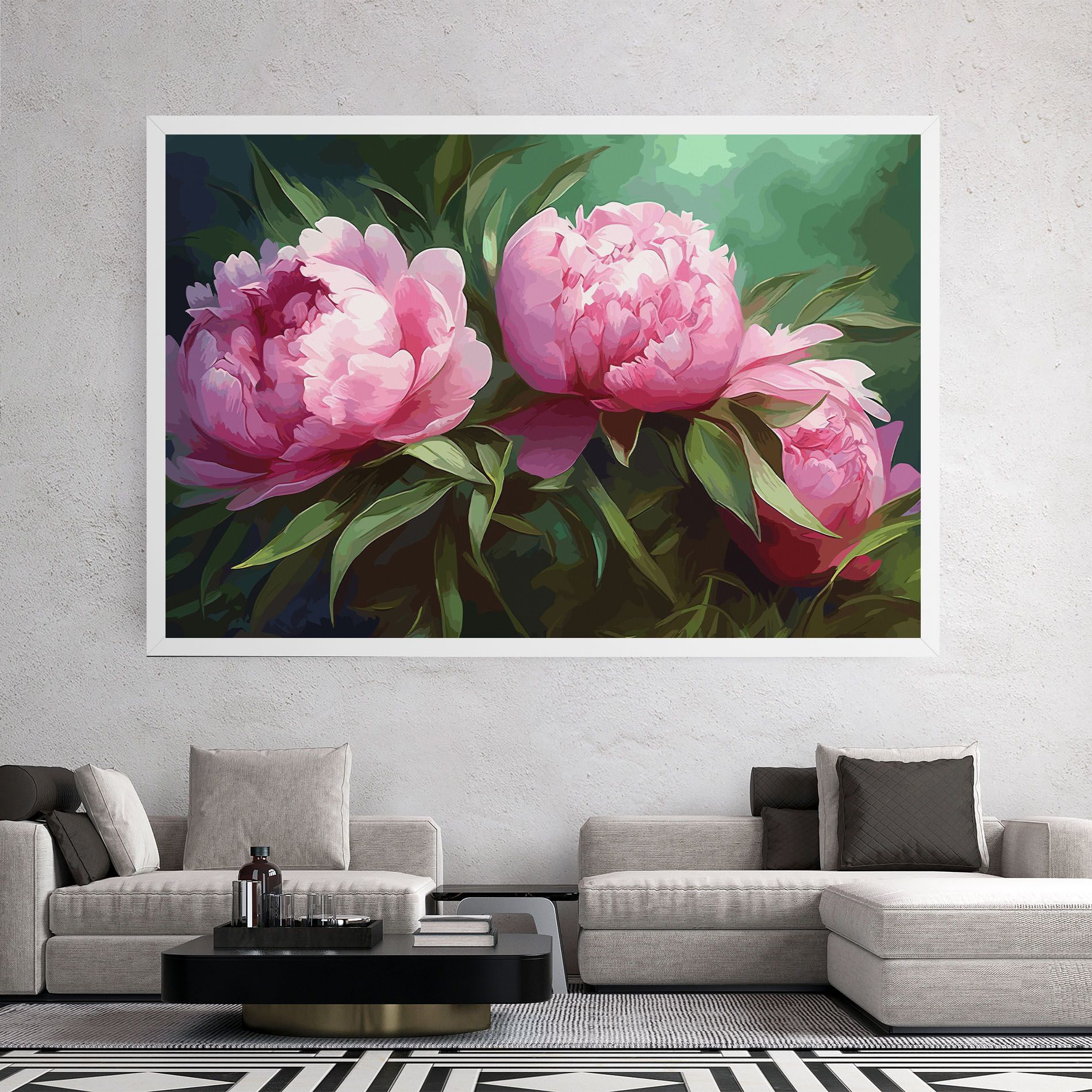 Peonies Art mockup 2
