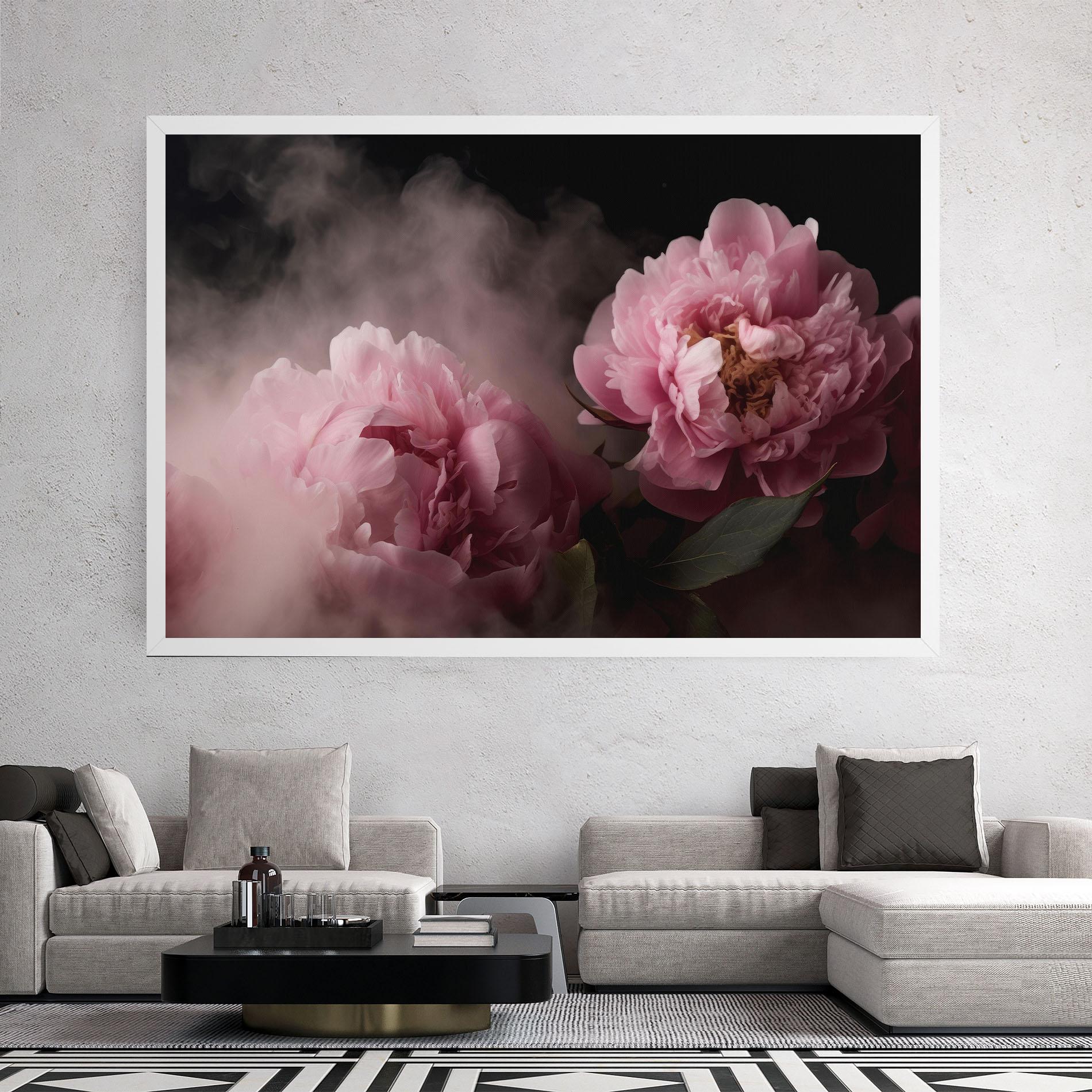 Tablou Canvas Peony In Smoke mockup 2