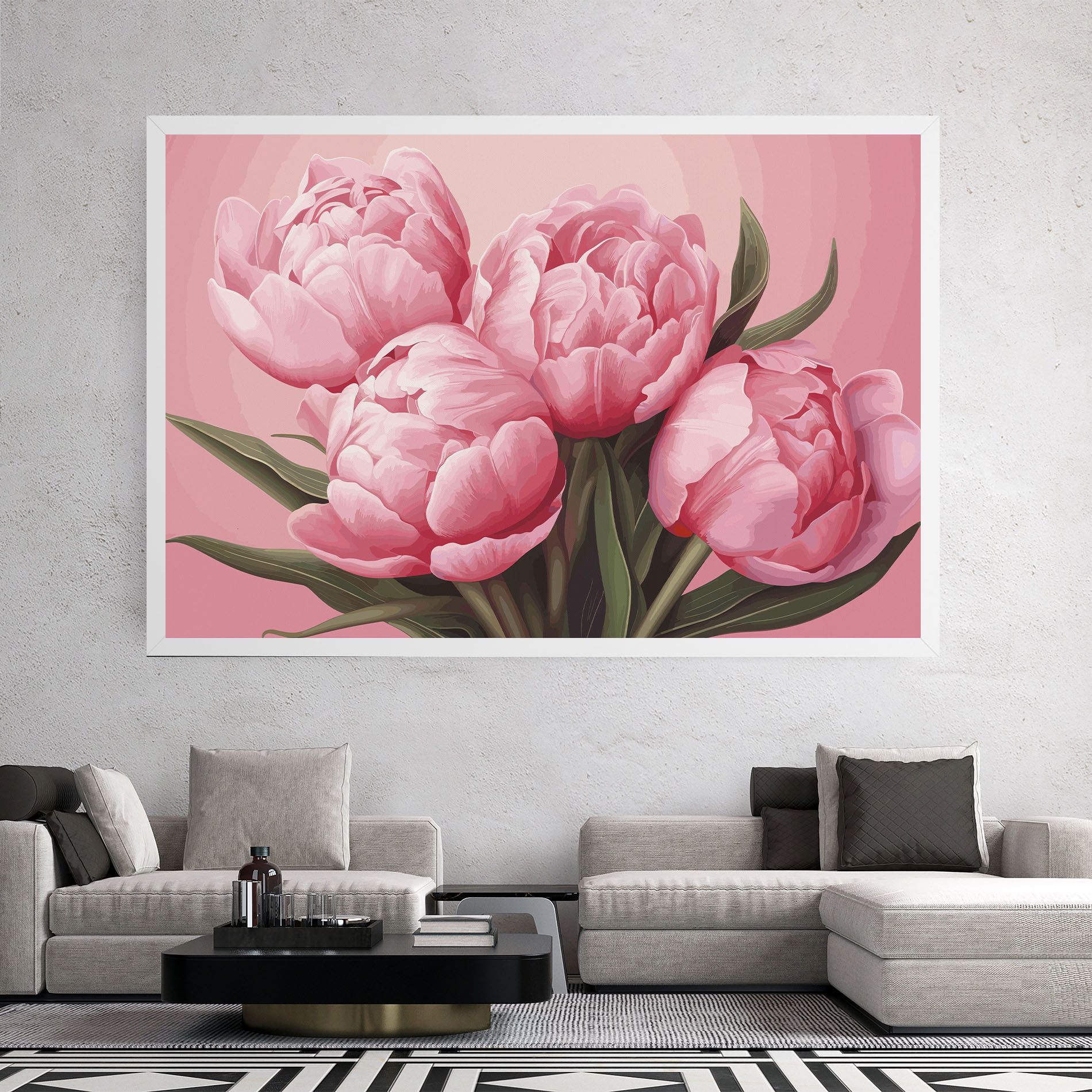 Peony On Pink mockup 2