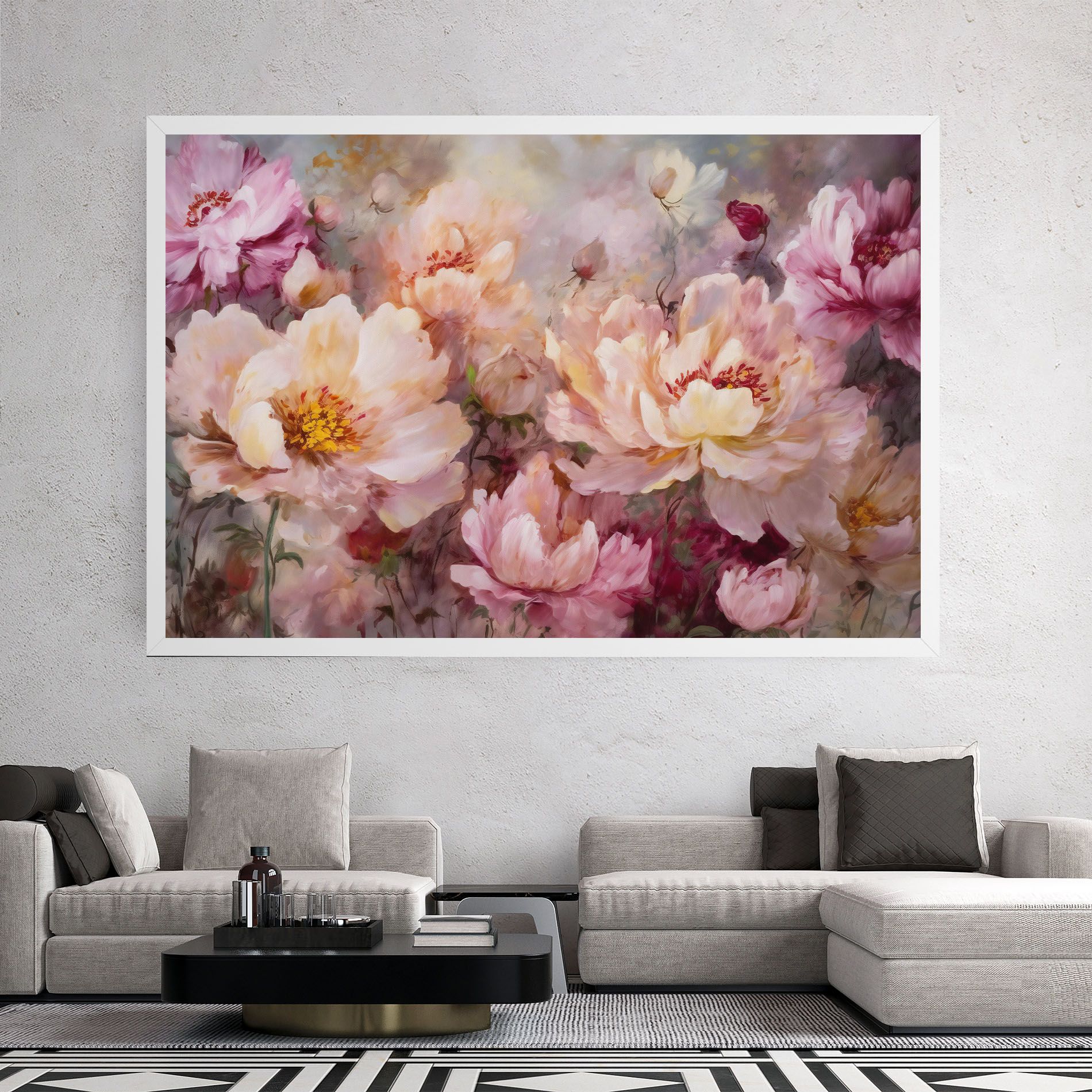 Peony Painting Art mockup 2