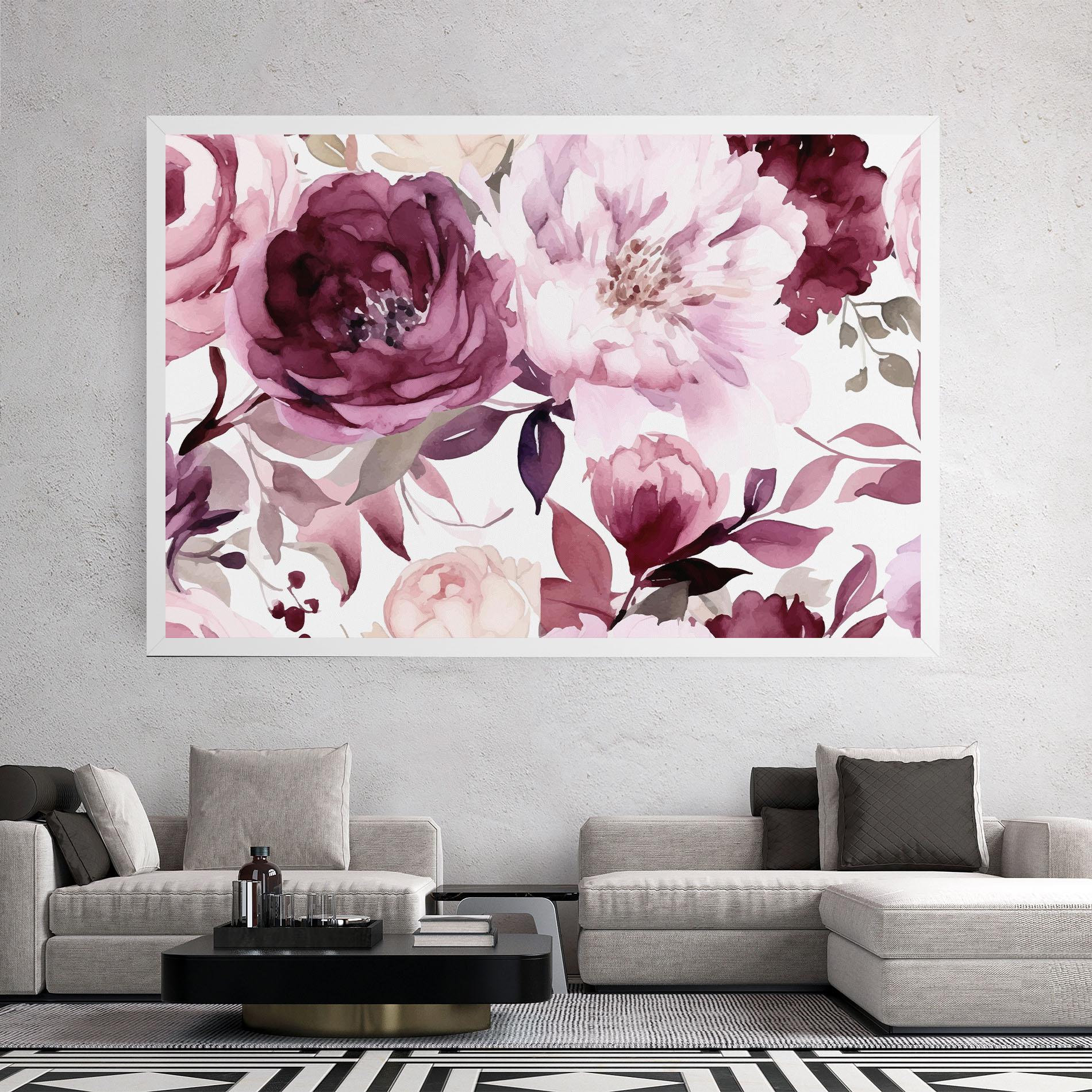Tablou Canvas Peony Pink Purple mockup 2