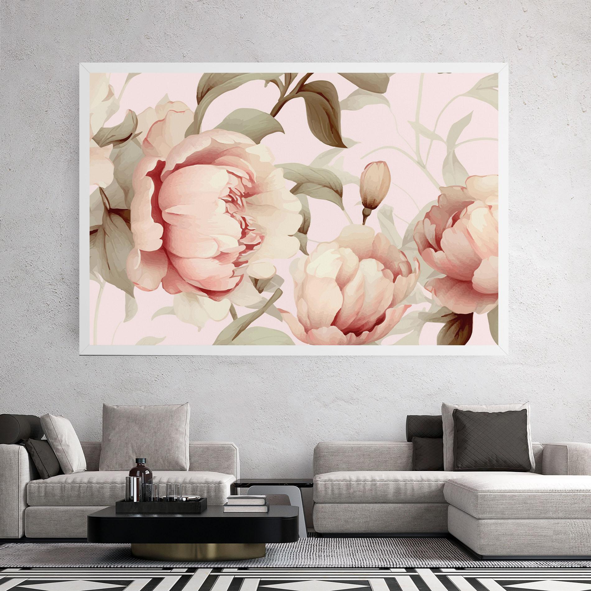 Tablou Canvas Pink Pretty Peony mockup 2