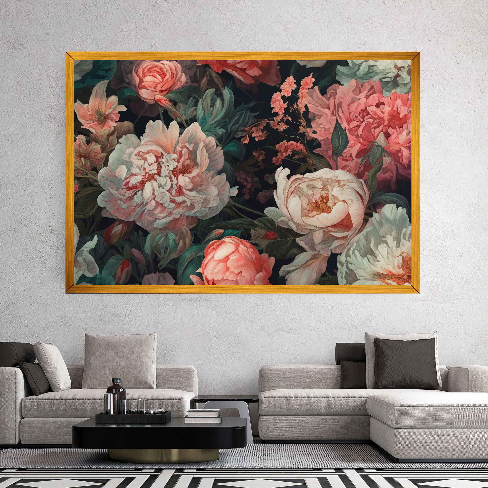 Artistic Pink Peony mockup 2