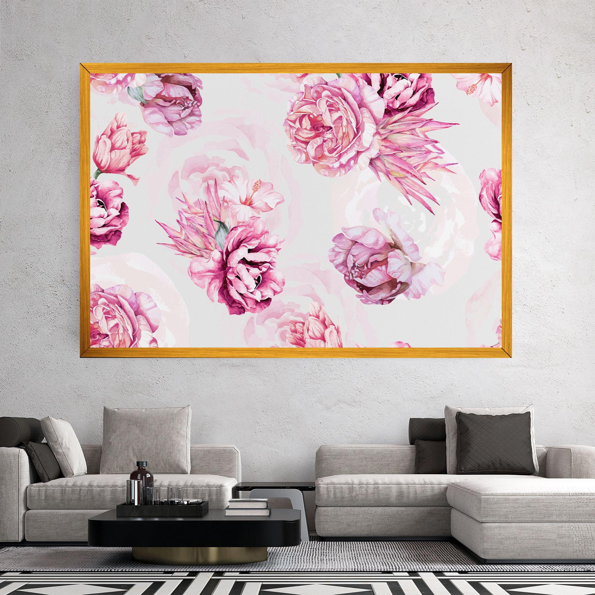 Tablou Canvas Blooming Peony mockup 2