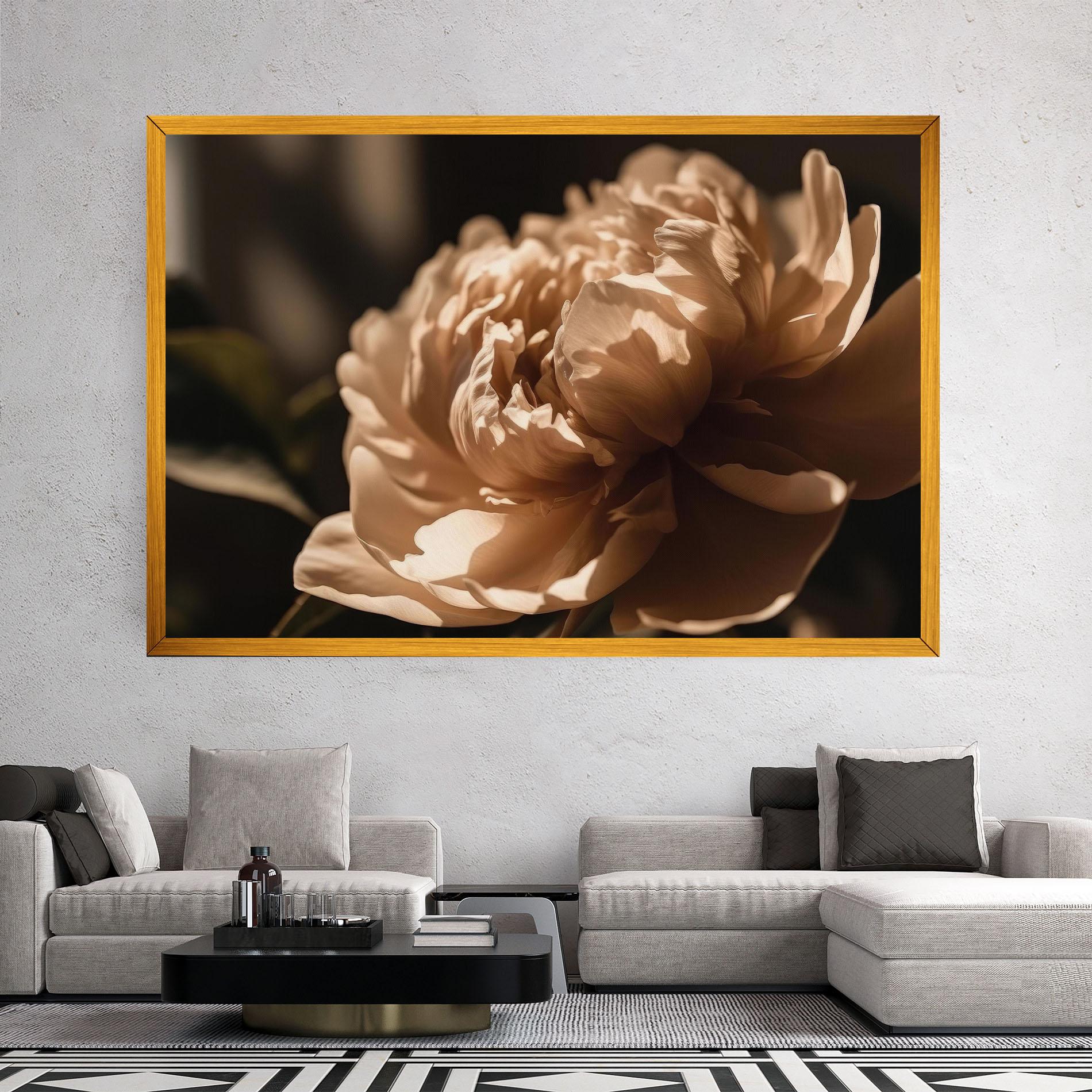 Tablou Canvas Cream Peony mockup 2