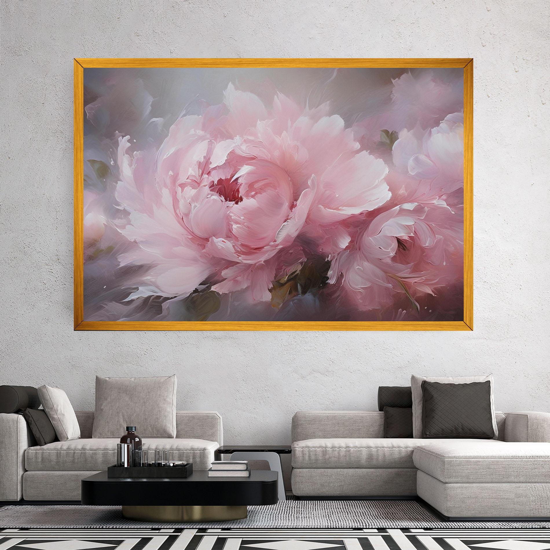Tablou Canvas Dreamy Painting Peony mockup 2