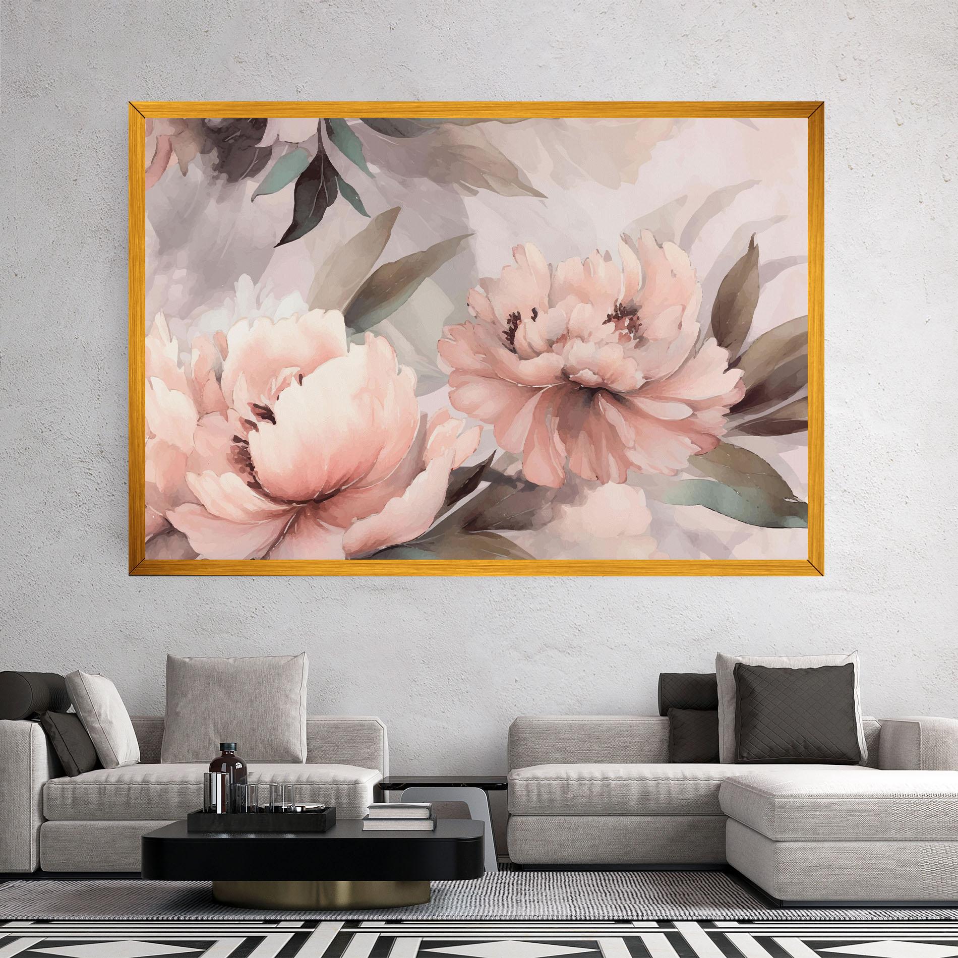 Tablou Canvas Dreamy Peony Art mockup 2