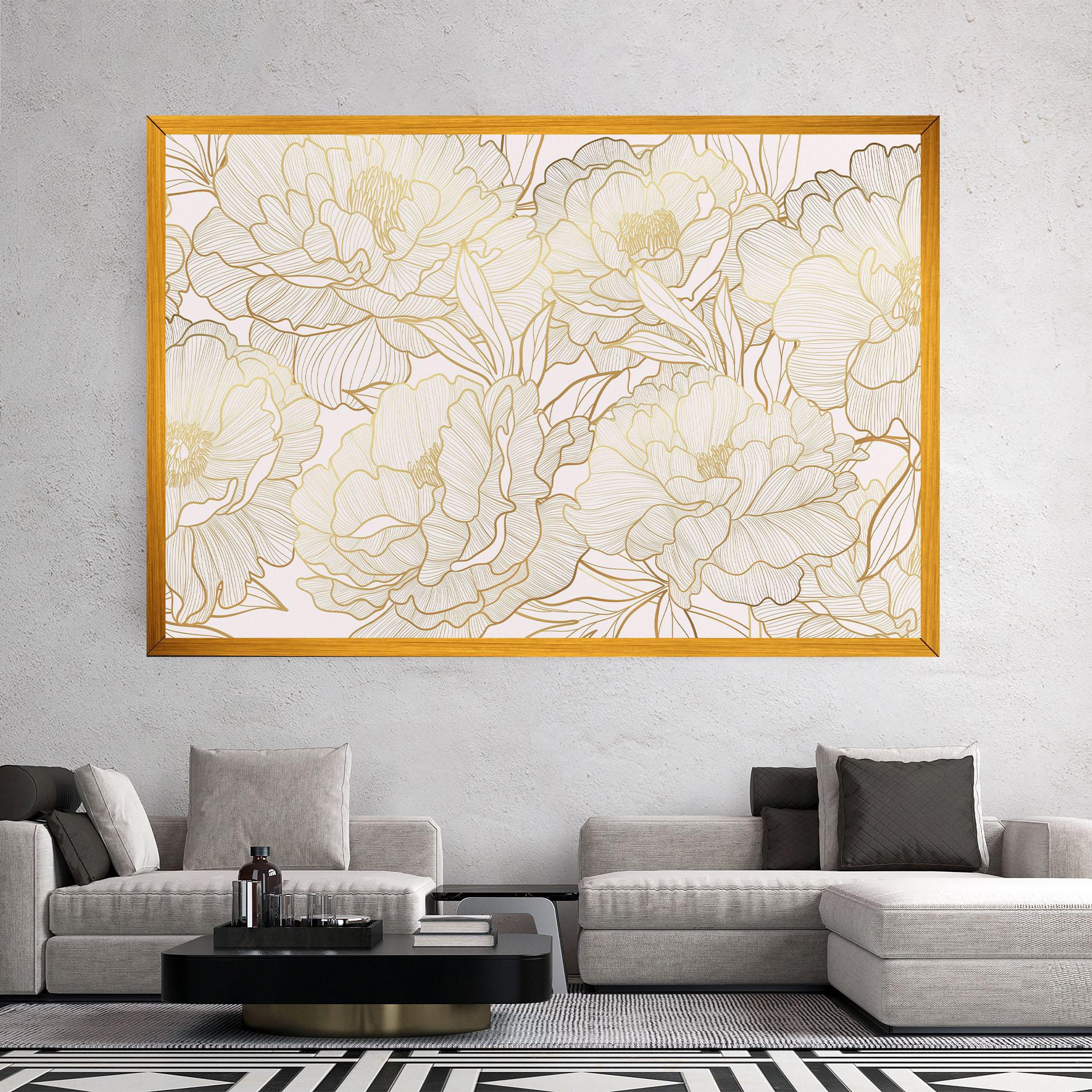 Tablou Canvas Golden Peony mockup 2