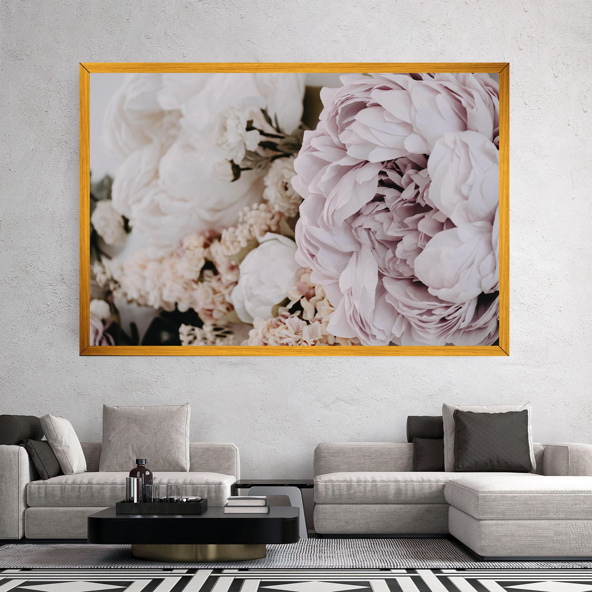 Tablou Canvas Grey Peony Bouquet mockup 2