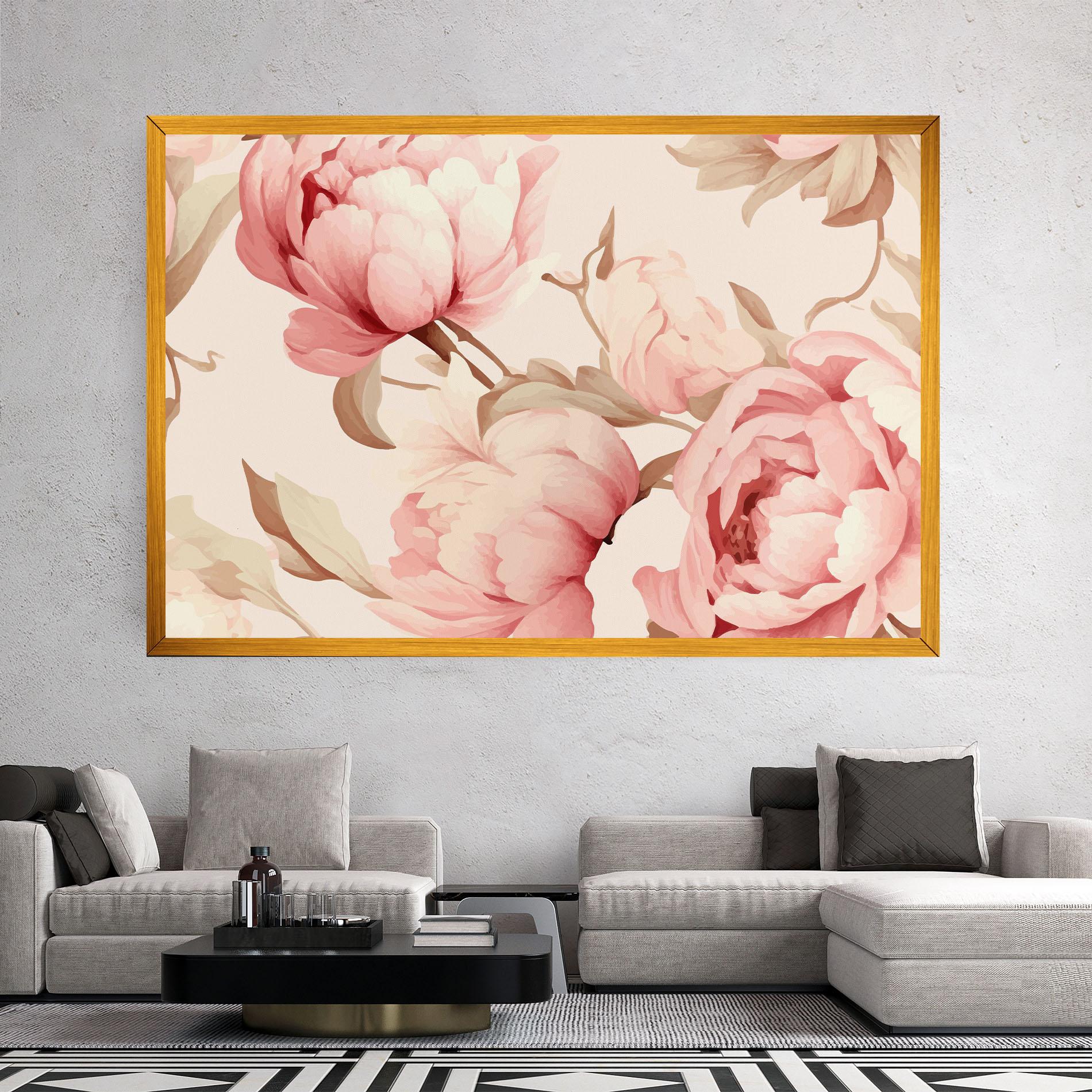 Tablou Canvas Pastel Peony mockup 2