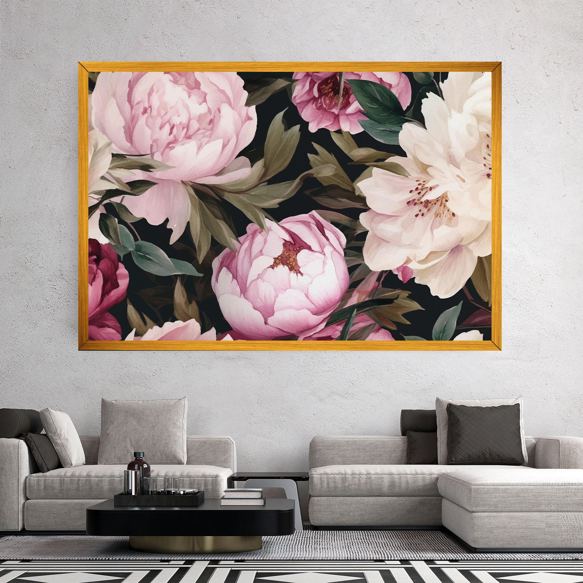 Tablou Canvas Peony Paint mockup 2