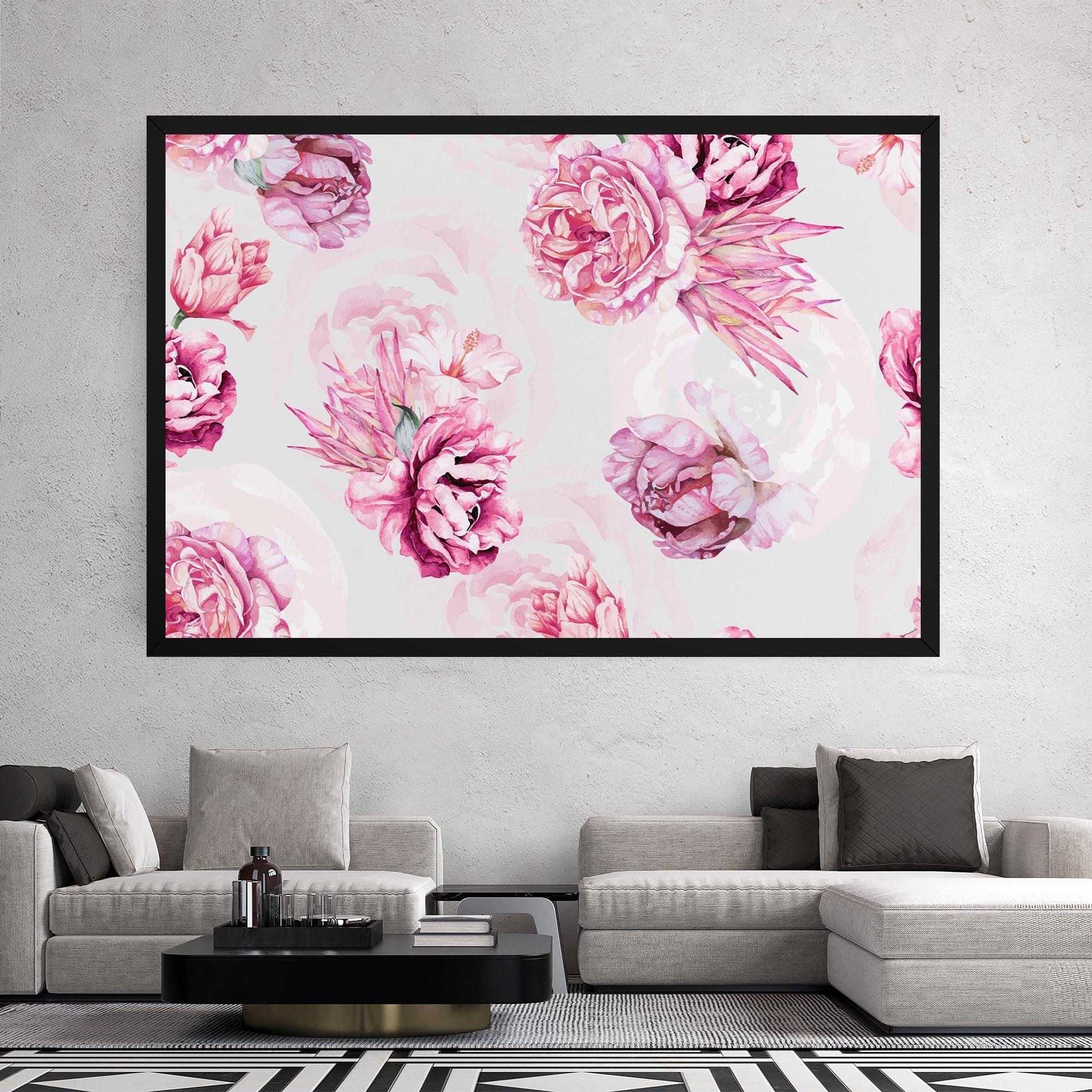 Tablou Canvas Blooming Peony mockup 2