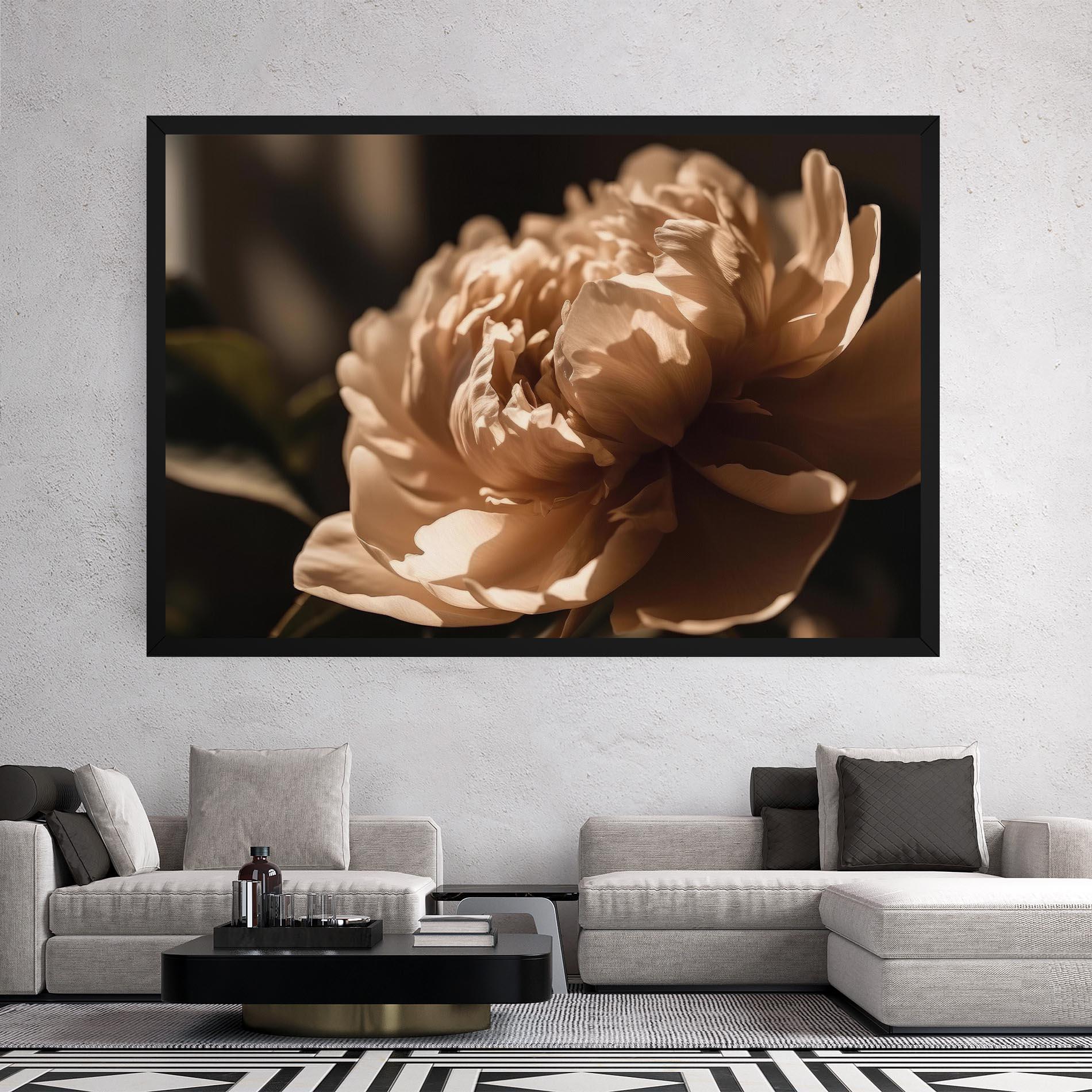 Tablou Canvas Cream Peony mockup 2