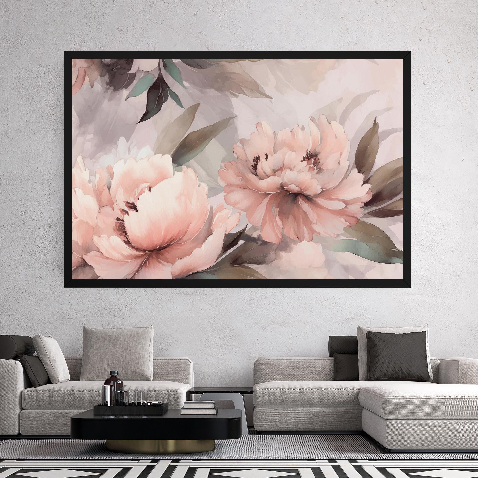 Tablou Canvas Dreamy Peony Art mockup 2