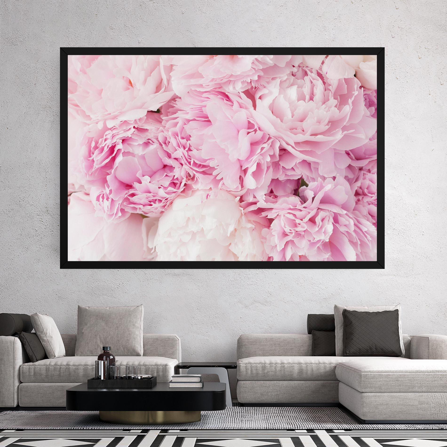 Tablou Canvas Dreamy Pink Pastel Peony mockup 2