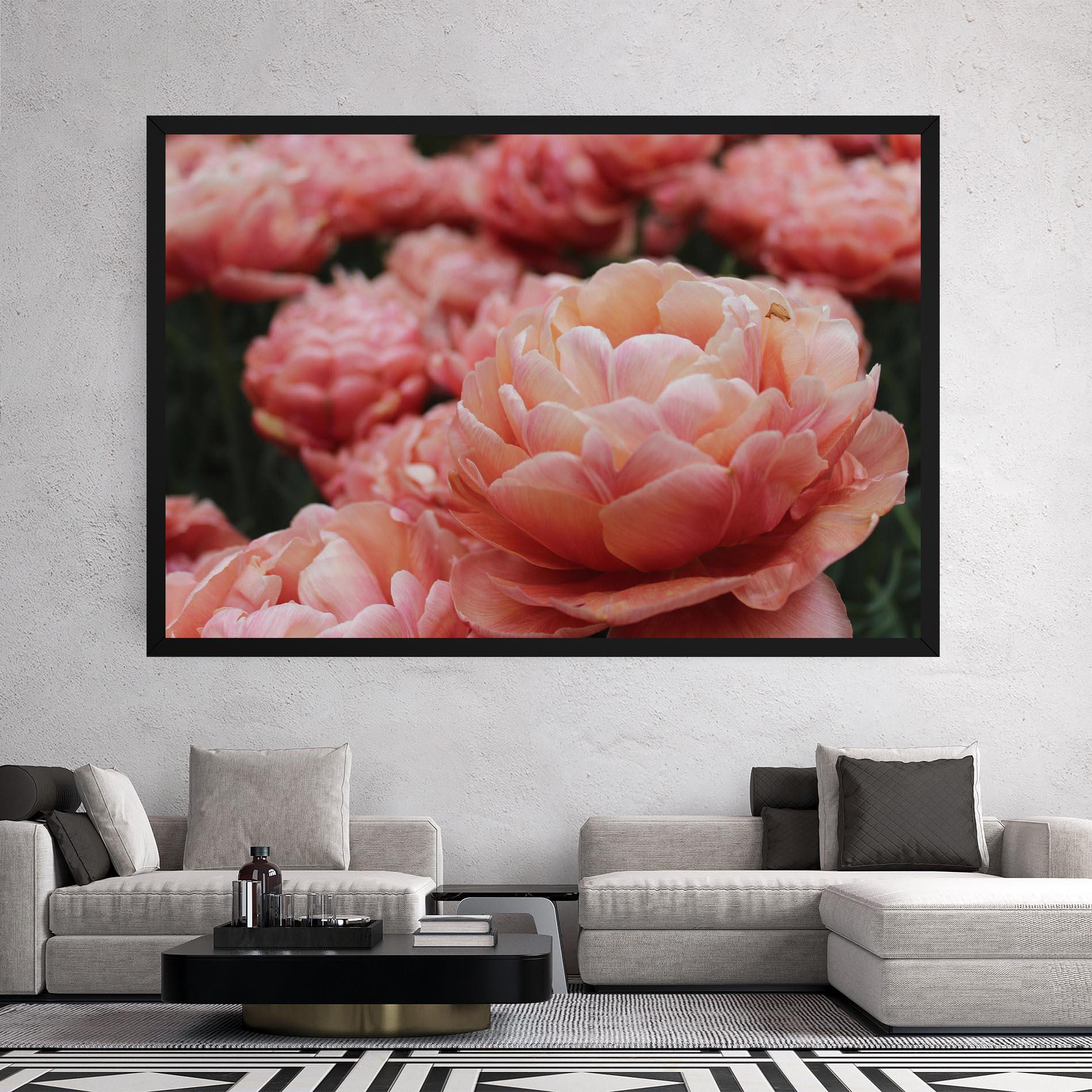 Tablou Canvas Light Orange Peony mockup 2