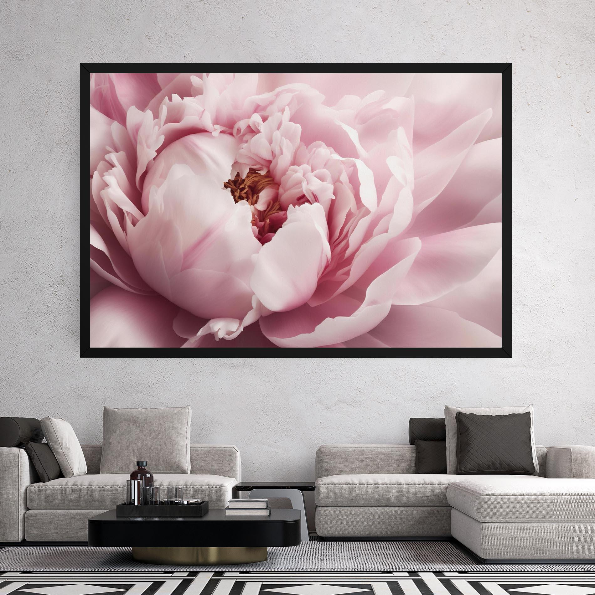 Tablou Canvas Pastel Peony Petals mockup 2