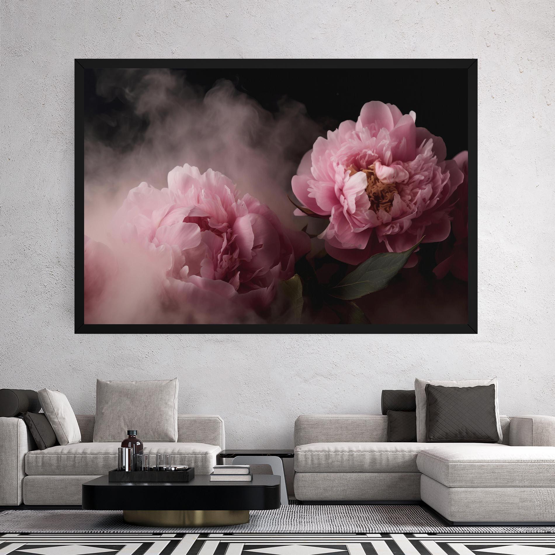Tablou Canvas Peony In Smoke mockup 2