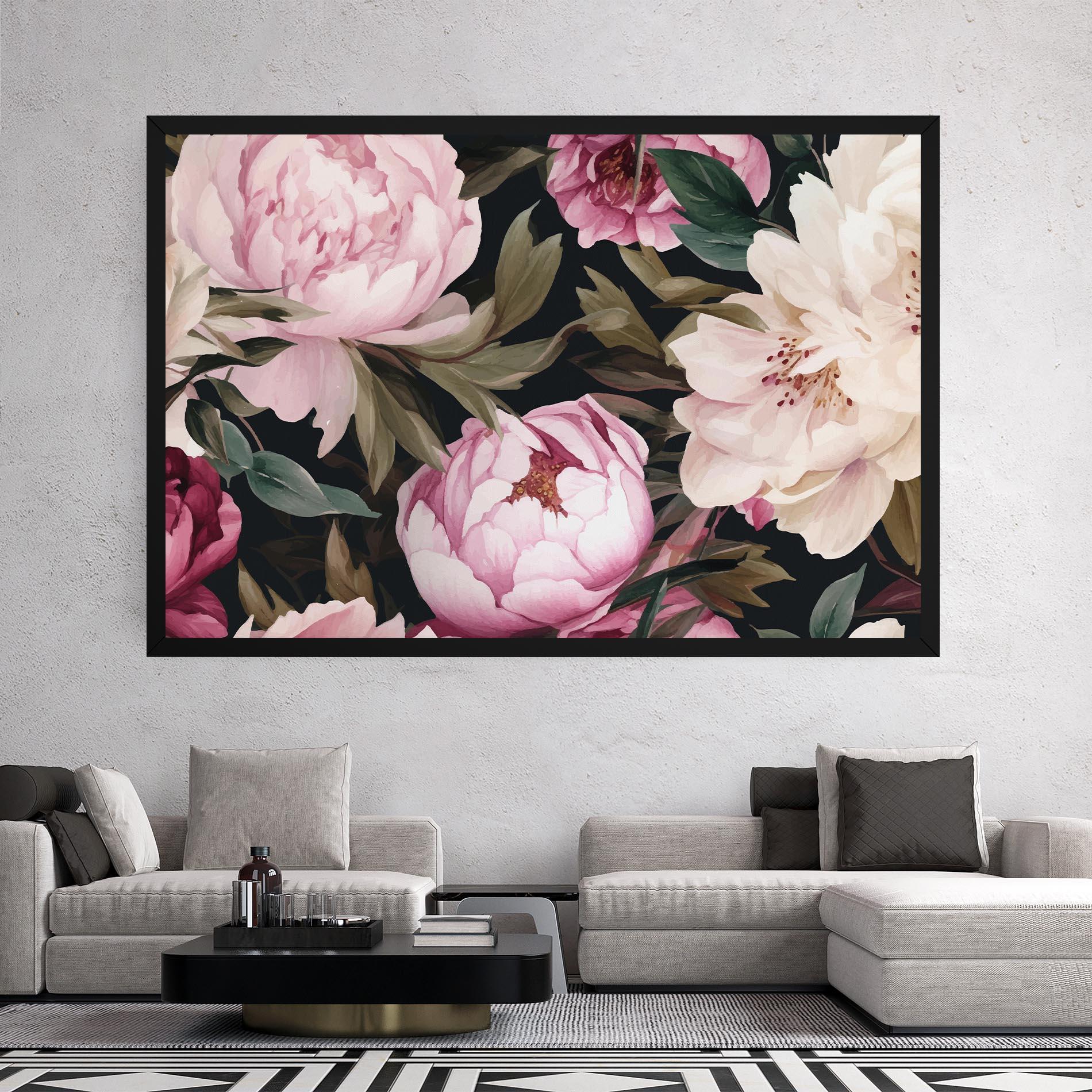 Tablou Canvas Peony Paint mockup 2